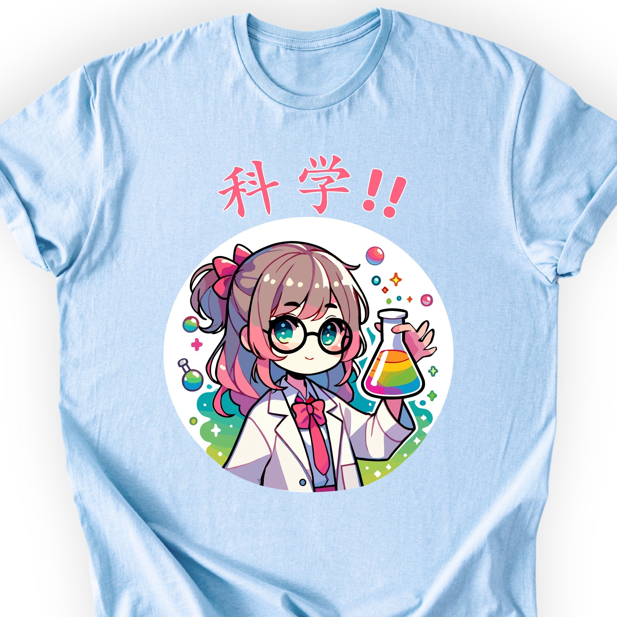 Science Girl T-shirt Light Blue