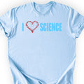 I Love Science T-shirt Light Blue