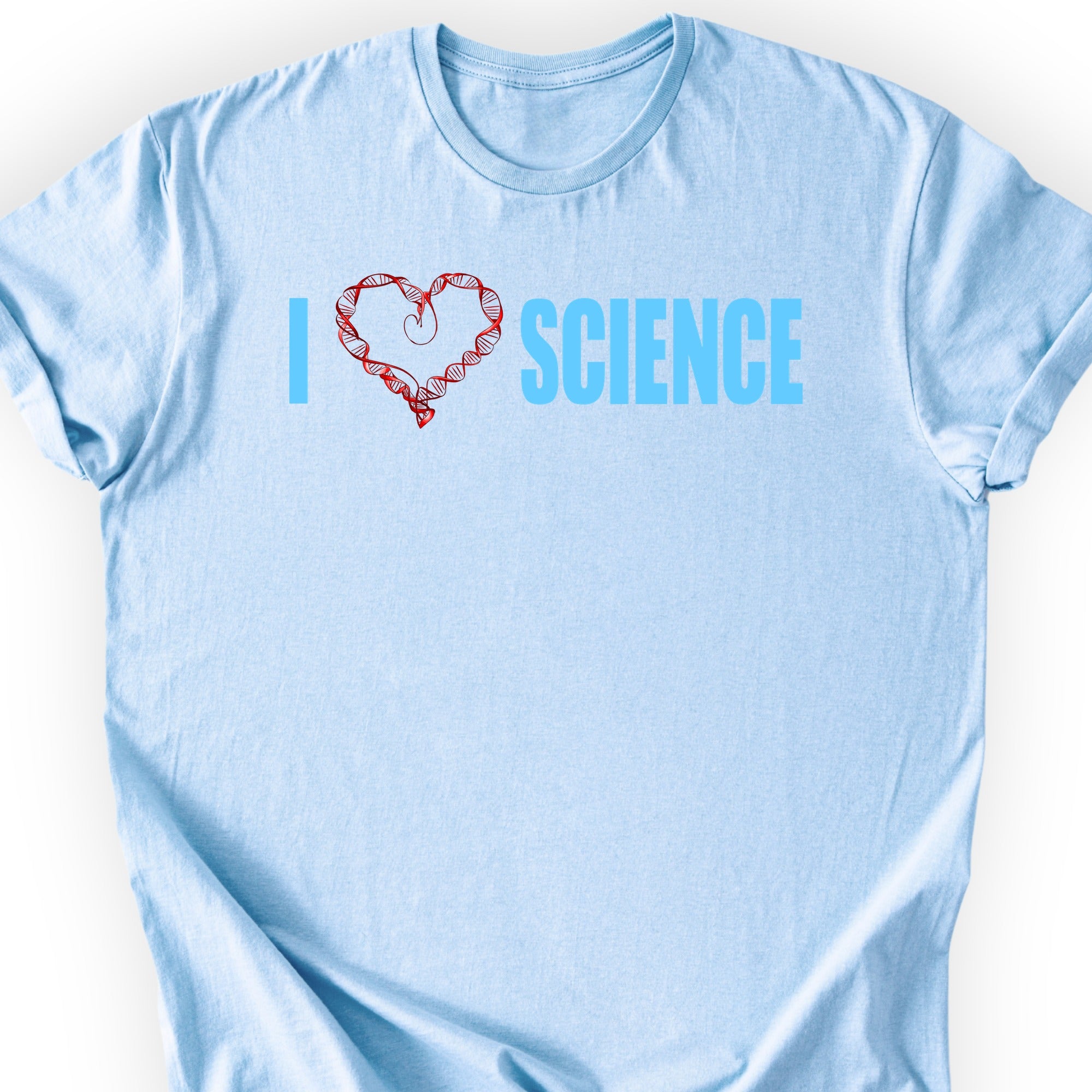 I Love Science T-shirt Light Blue