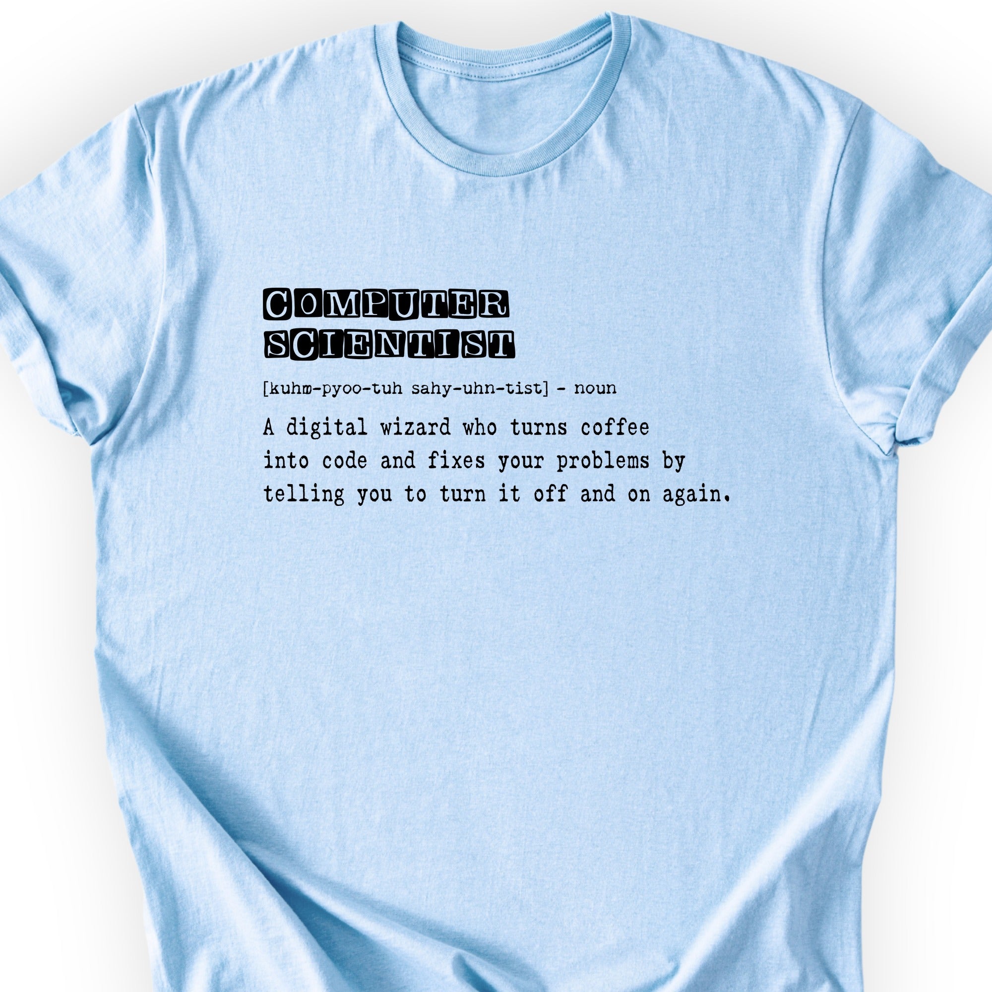 Computer Scientist Definition T-shirt Light Blue