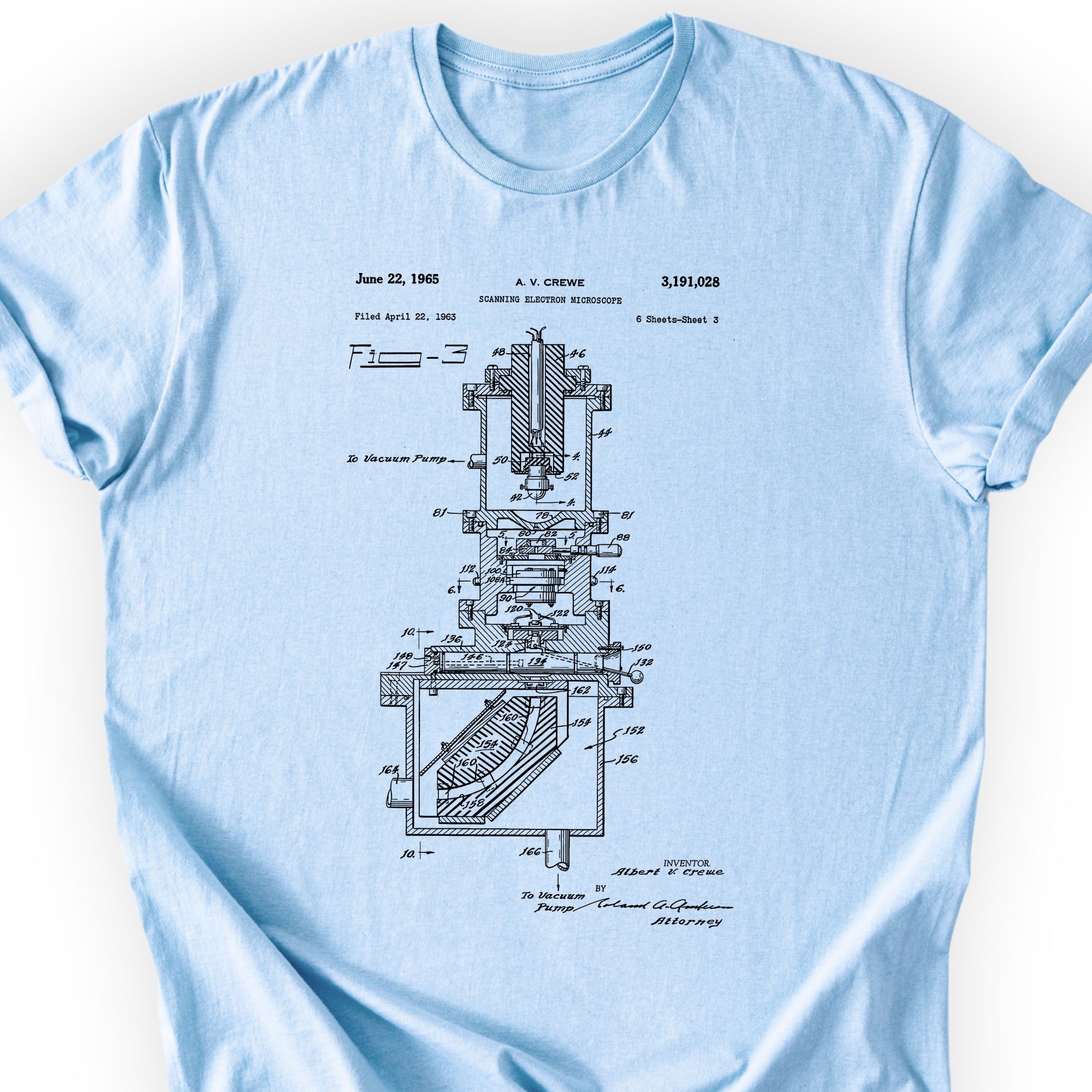 SEM Patent T-shirt Light Blue