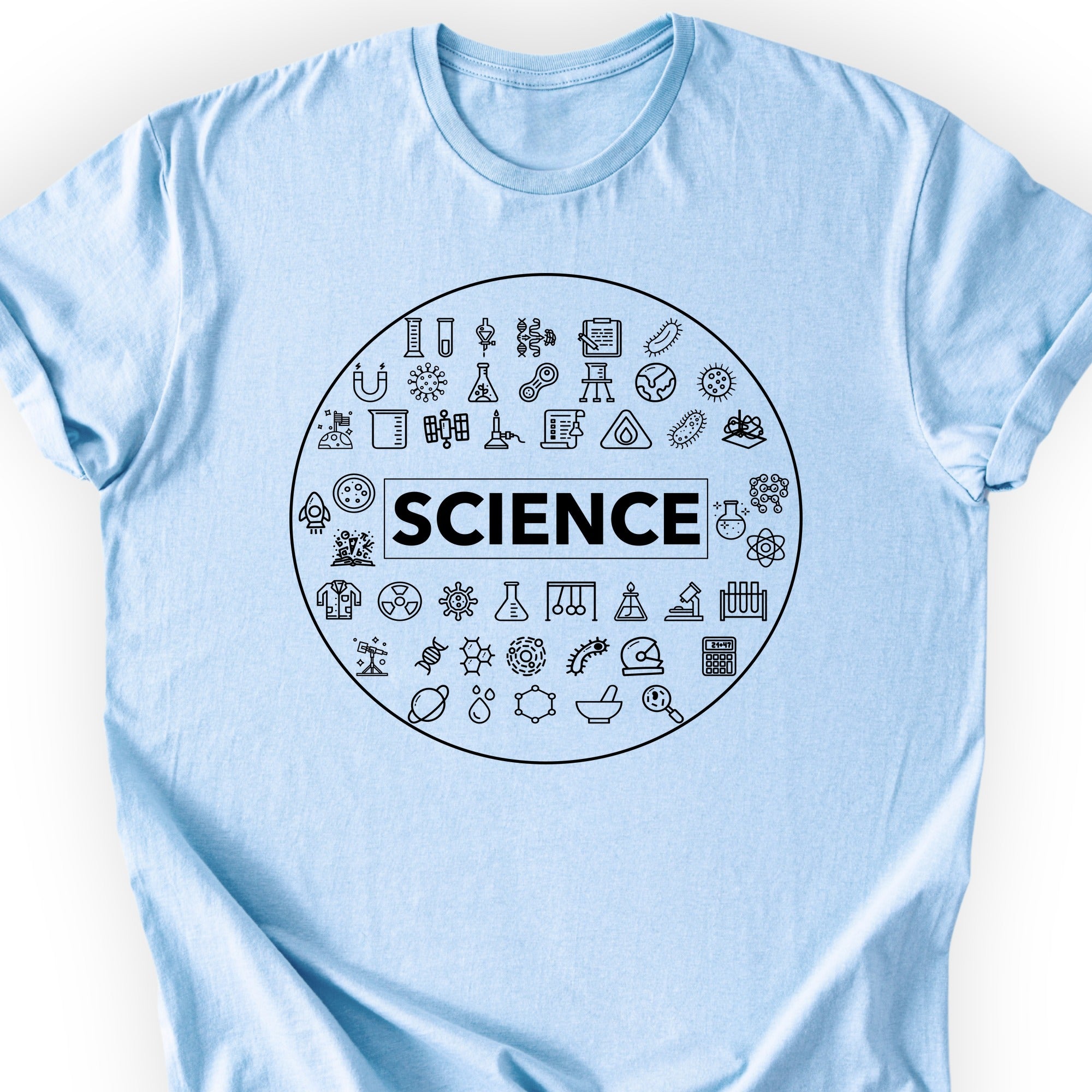 Scientific Symbol T-Shirt Light Blue