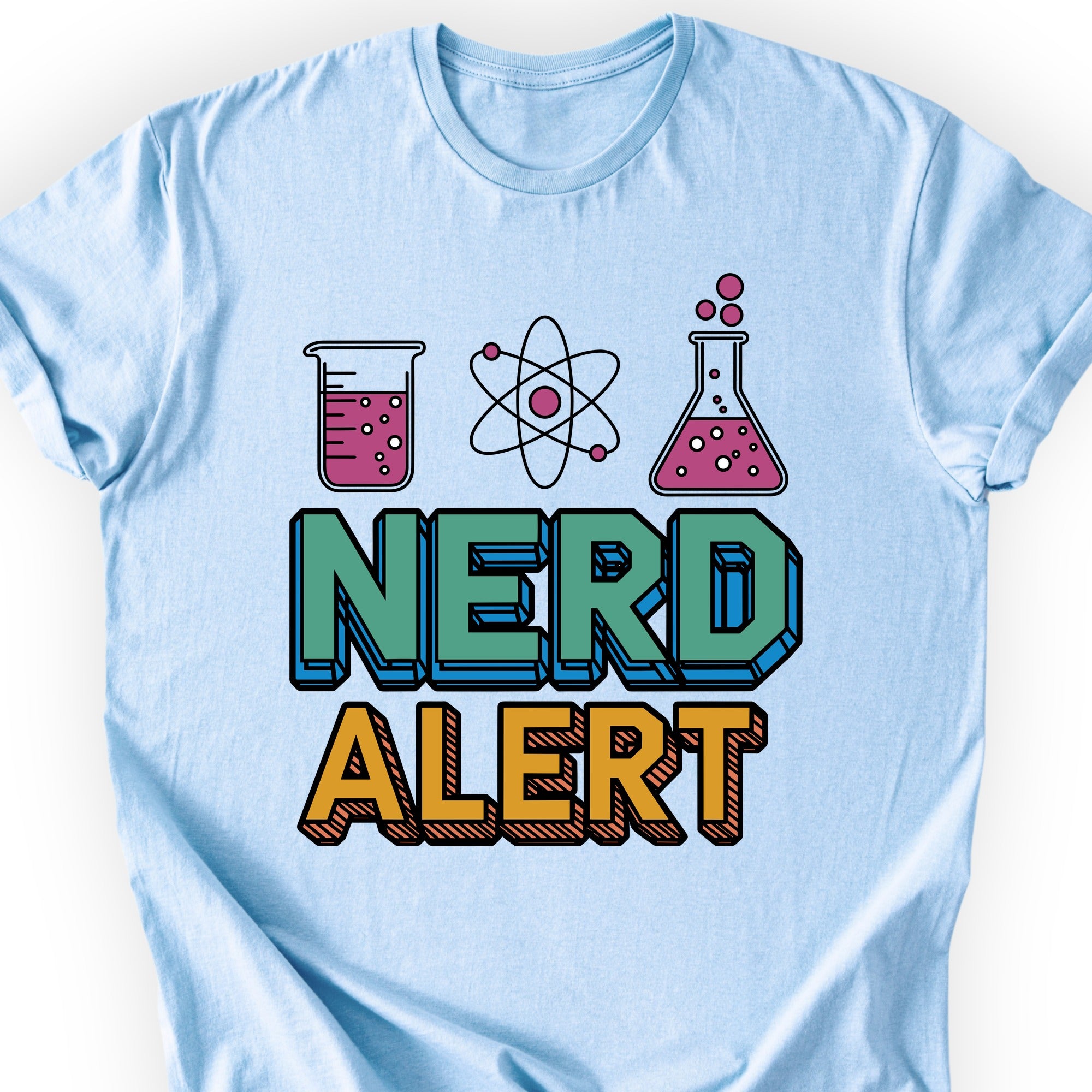Nerd Alert T-shirt Light Blue
