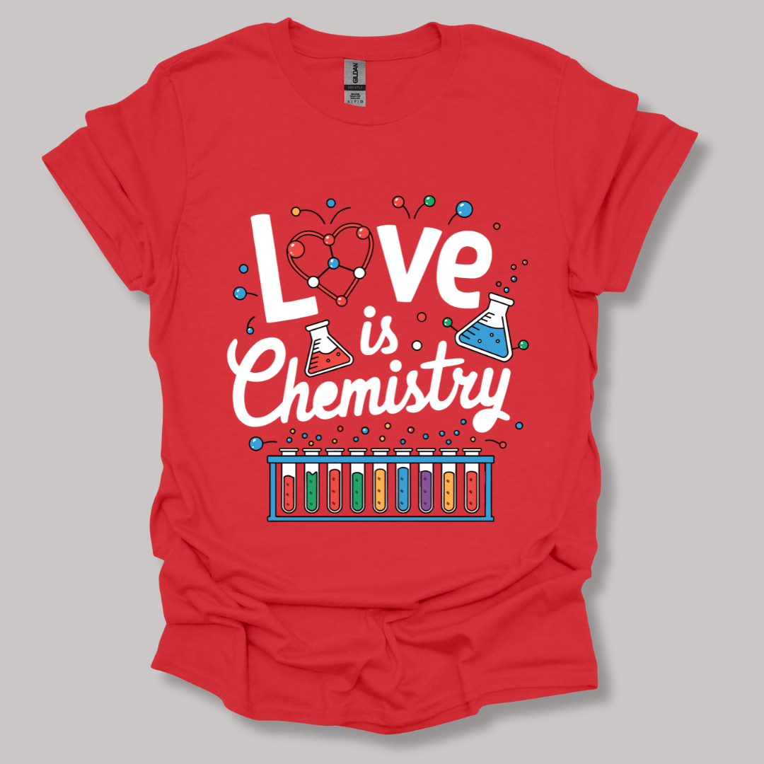 Love Is Chemistry T-shirt Red / S