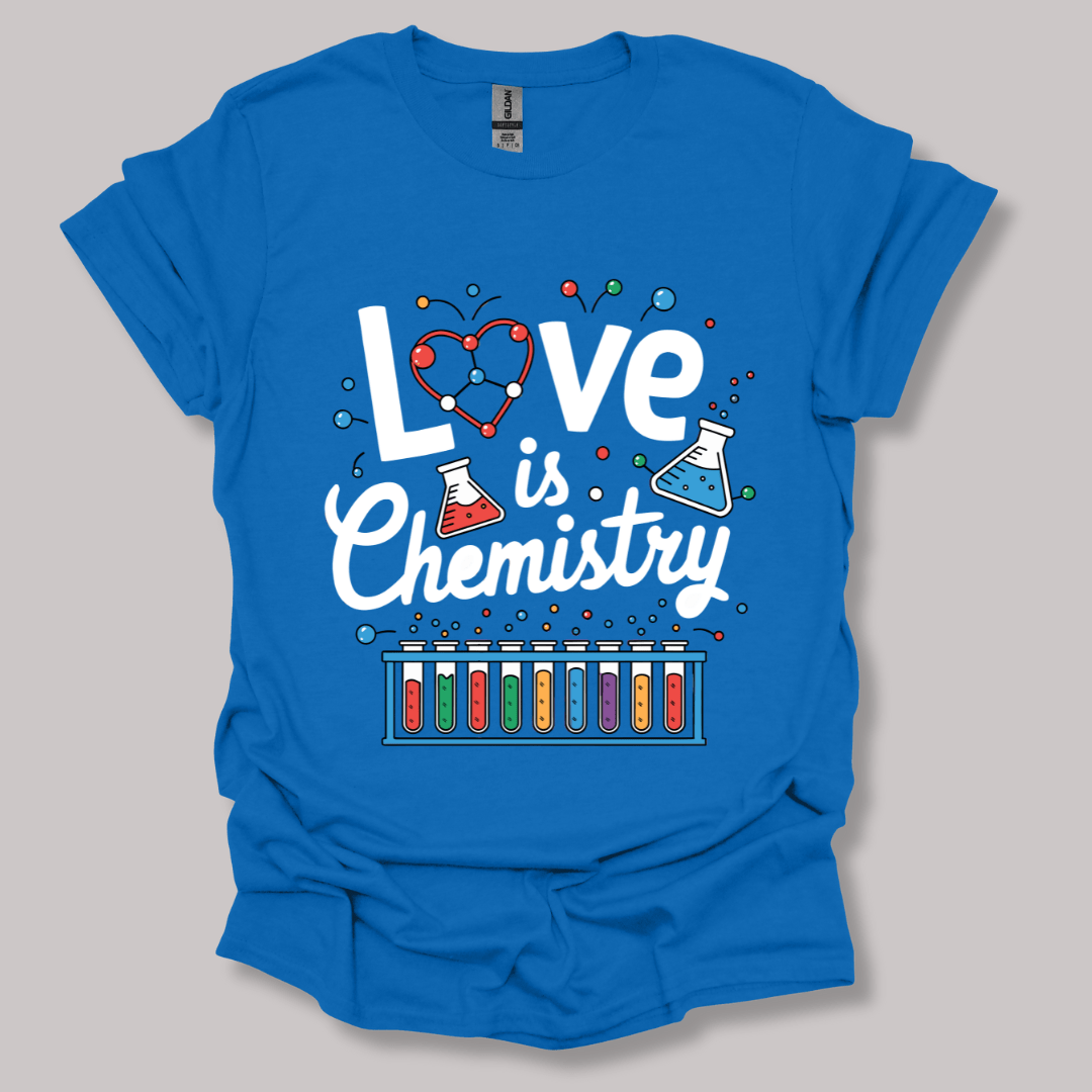 Love Is Chemistry T-shirt Royal / S