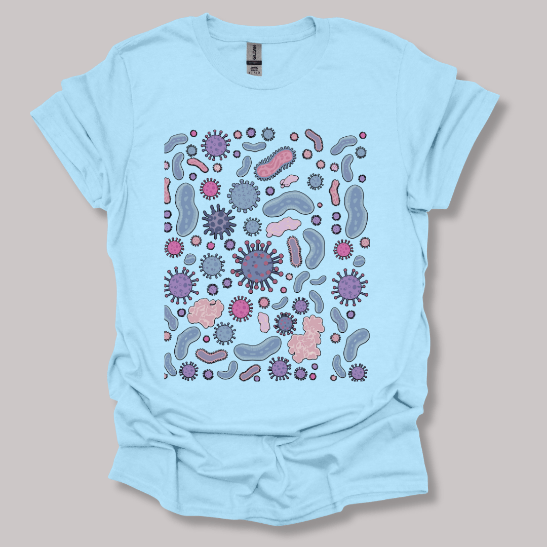 Microbiology  T-shirt Light Blue / S