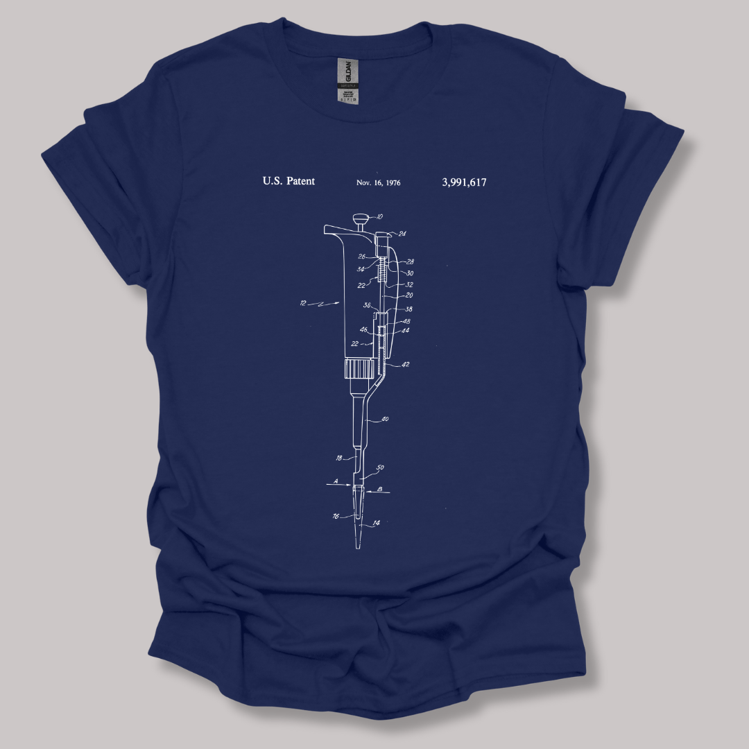 Micropipette Patent T-shirt Navy / S