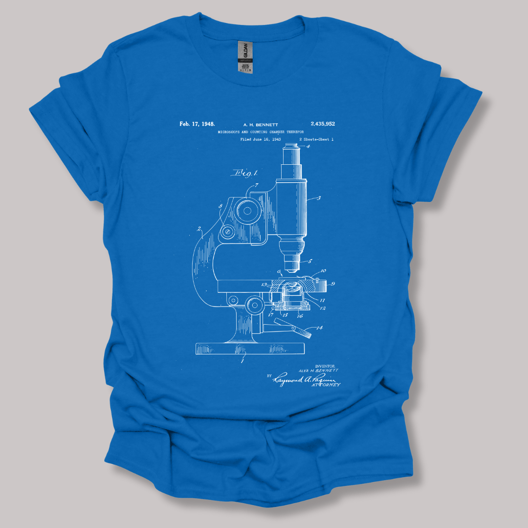 Microscope Patent T-shirt Royal / S