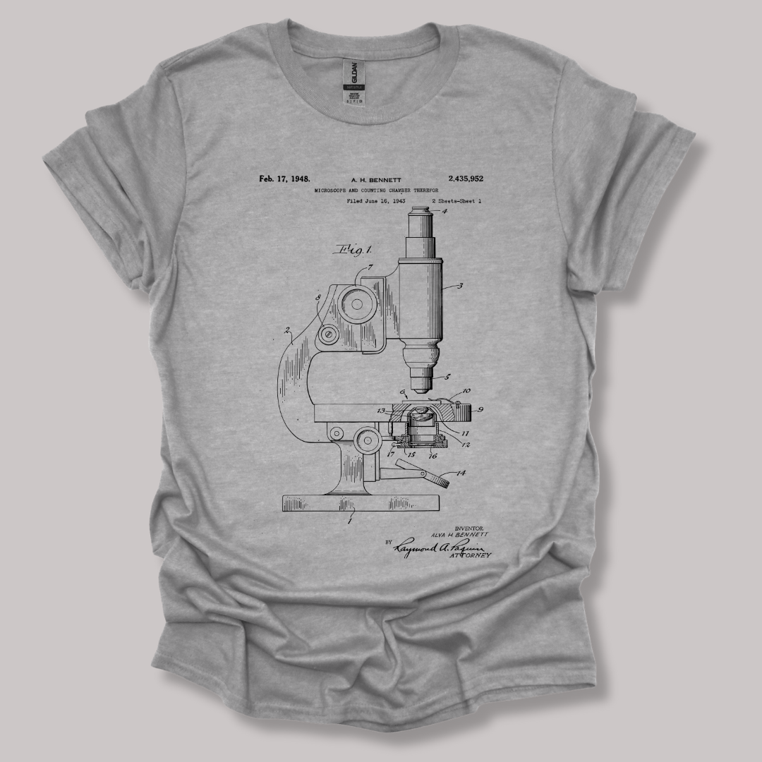 Microscope Patent T-shirt Sports Grey / S