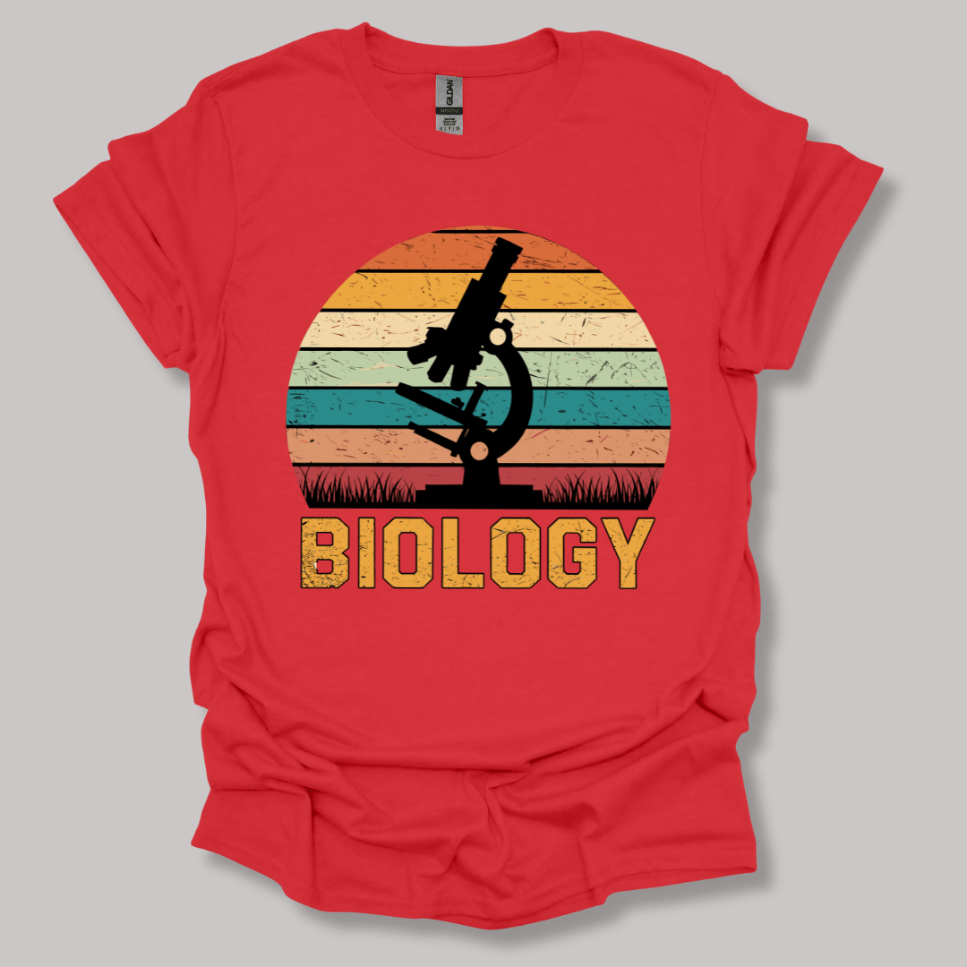 Microscope Sunset T-shirt Red / S