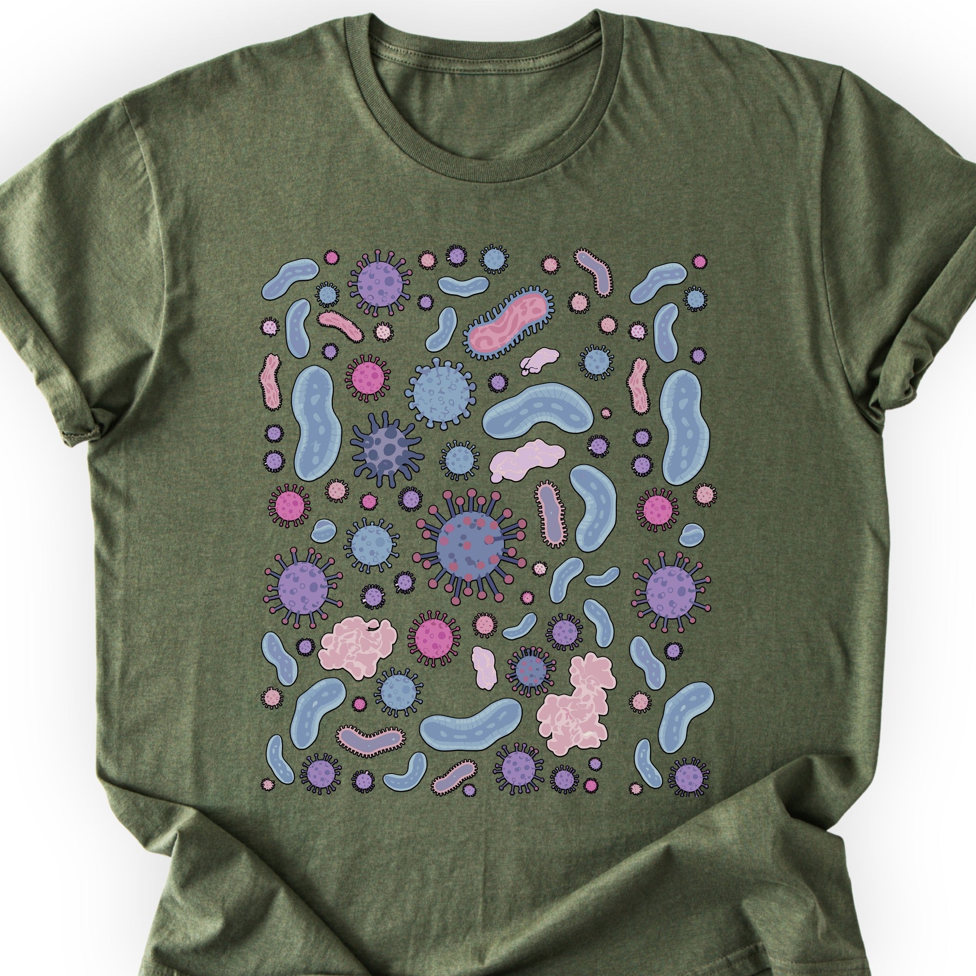 Microbiology  T-shirt Military Green