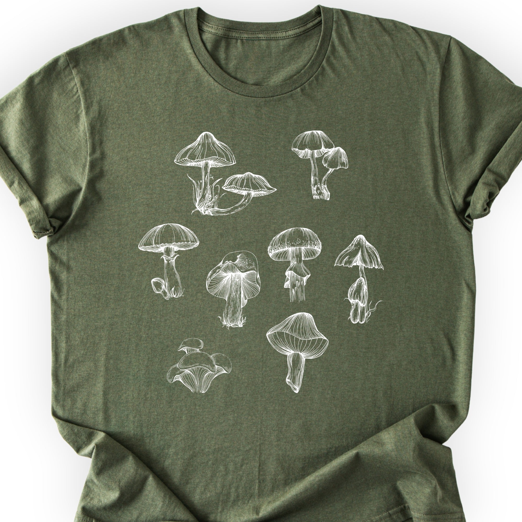 Mushrooms T-shirt Military Green