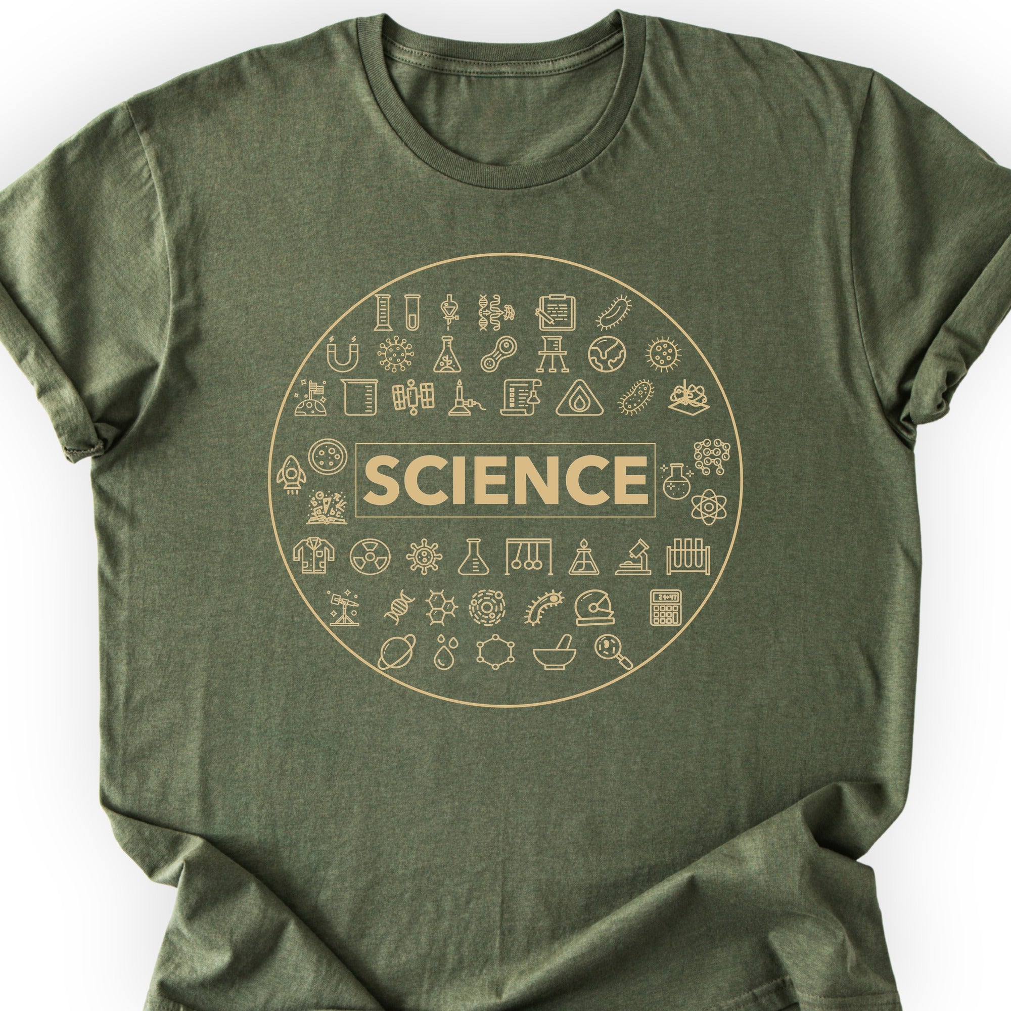 Scientific Symbol T-Shirt Military Green