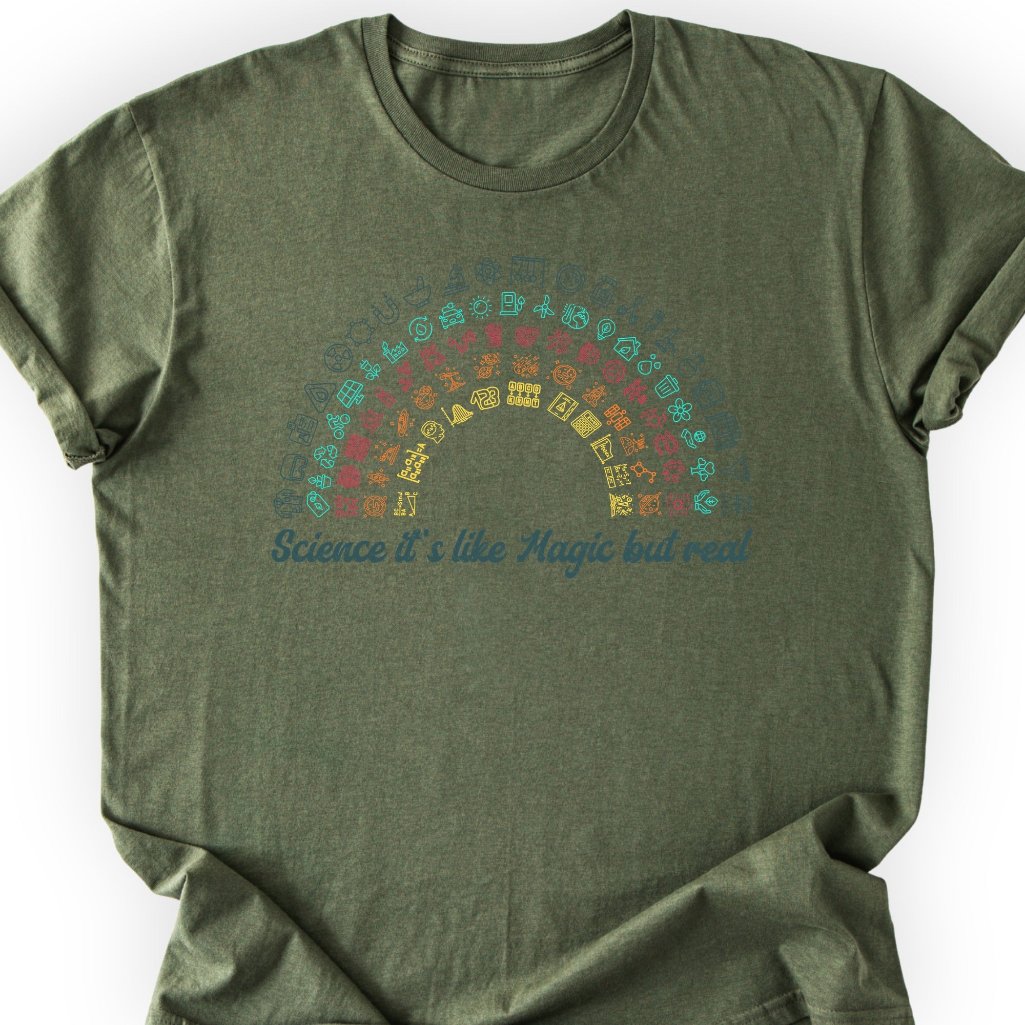 Science Rainbow T-Shirt Military Green