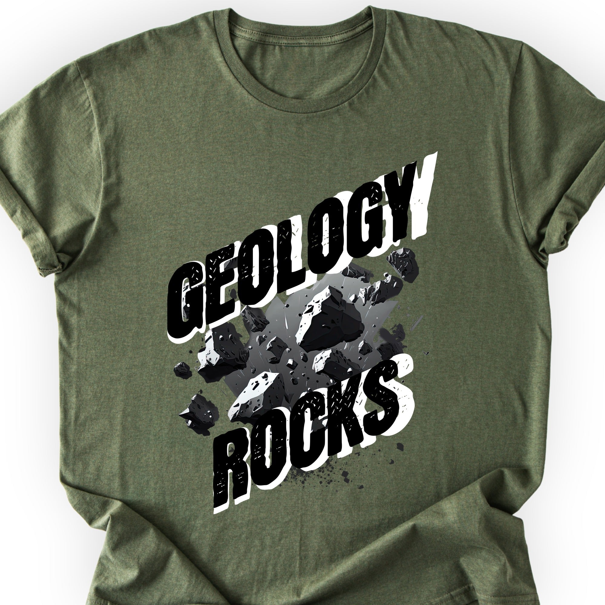 Geology Rocks T-shirt Military Green