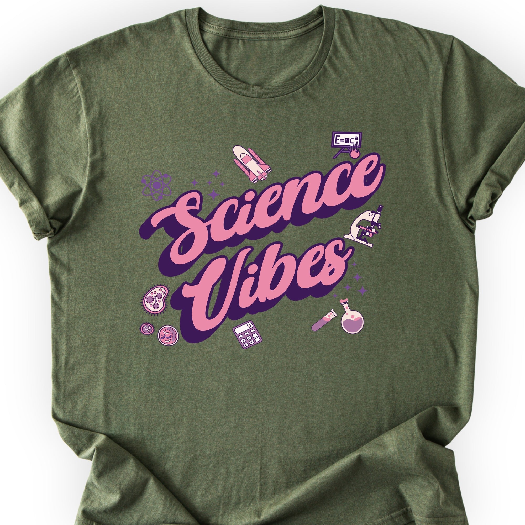 Science Vibes T-shirt Military Green