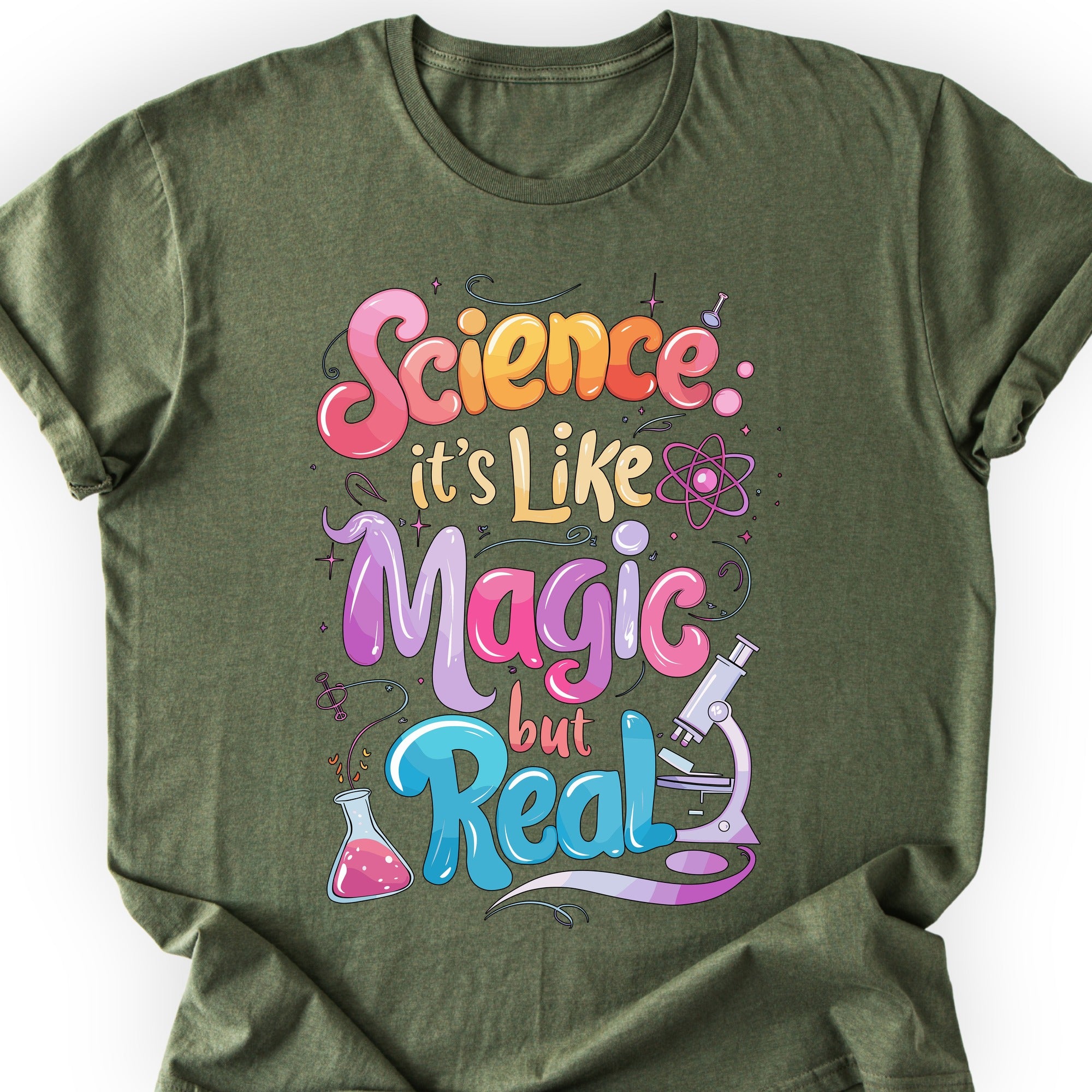 Magic of Science T-Shirt Military Green
