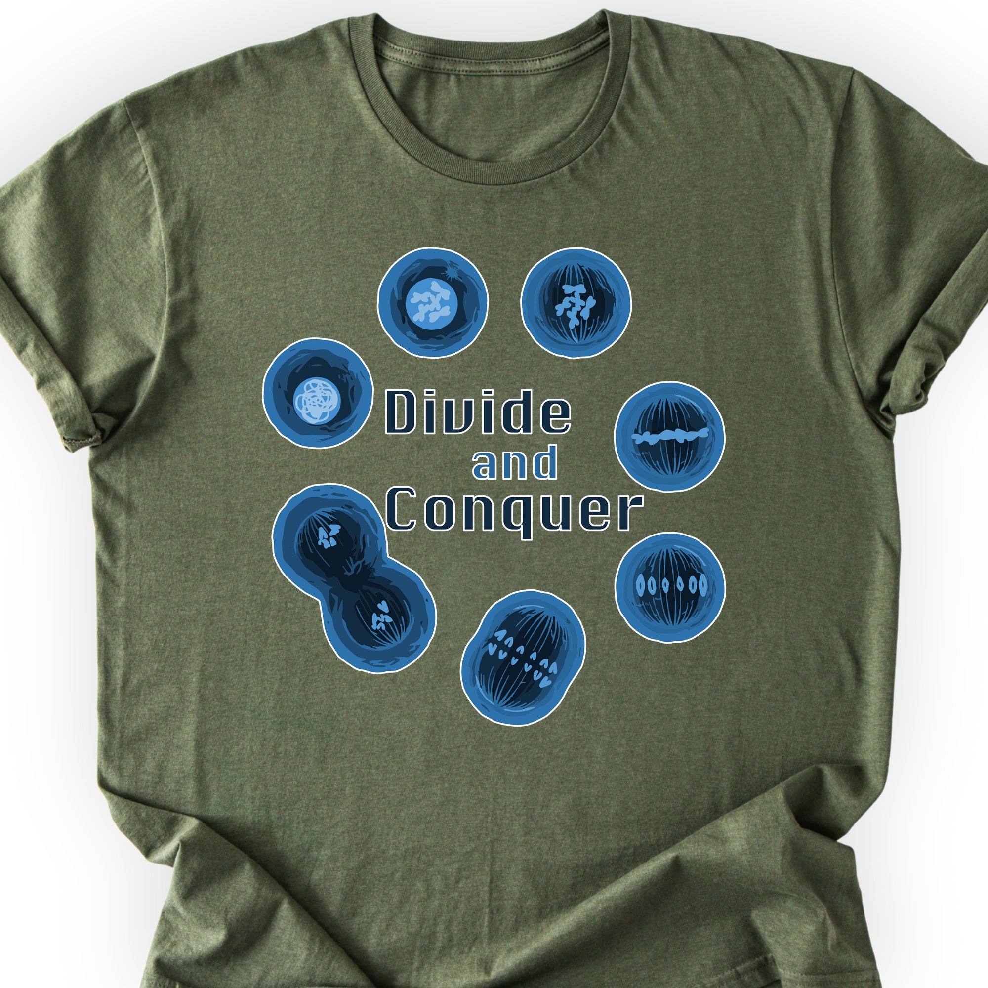 Mitosis Divide and Conquer T-shirt Military Green