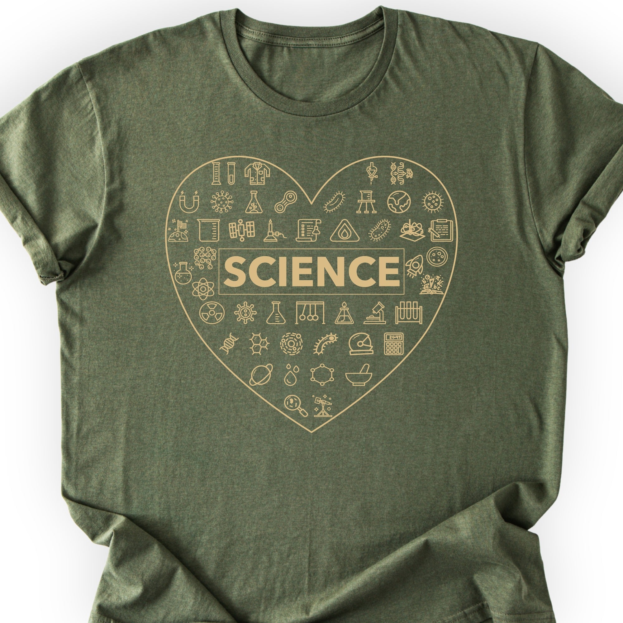 Love of Science T-shirt Military Green
