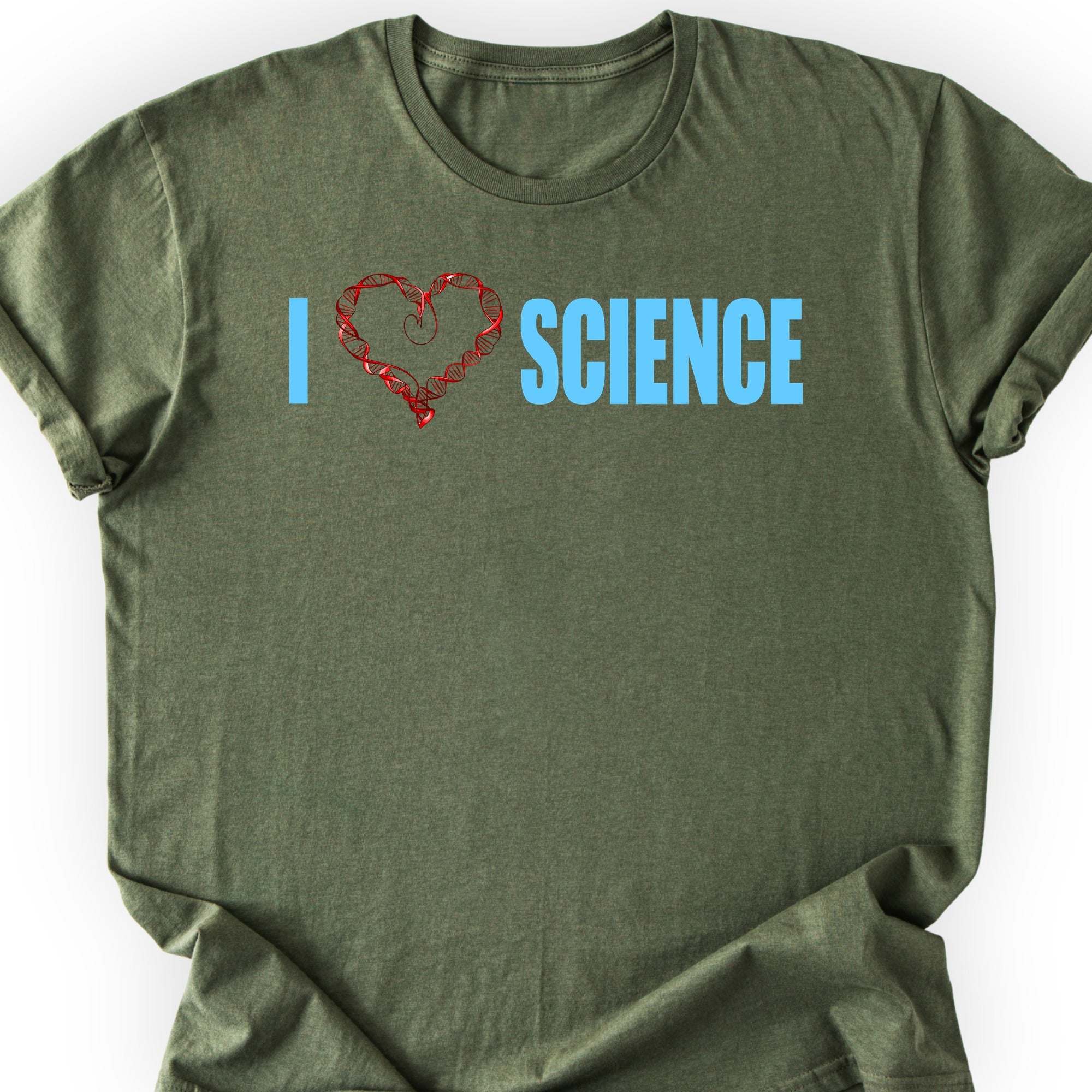 I Love Science T-shirt Military Green