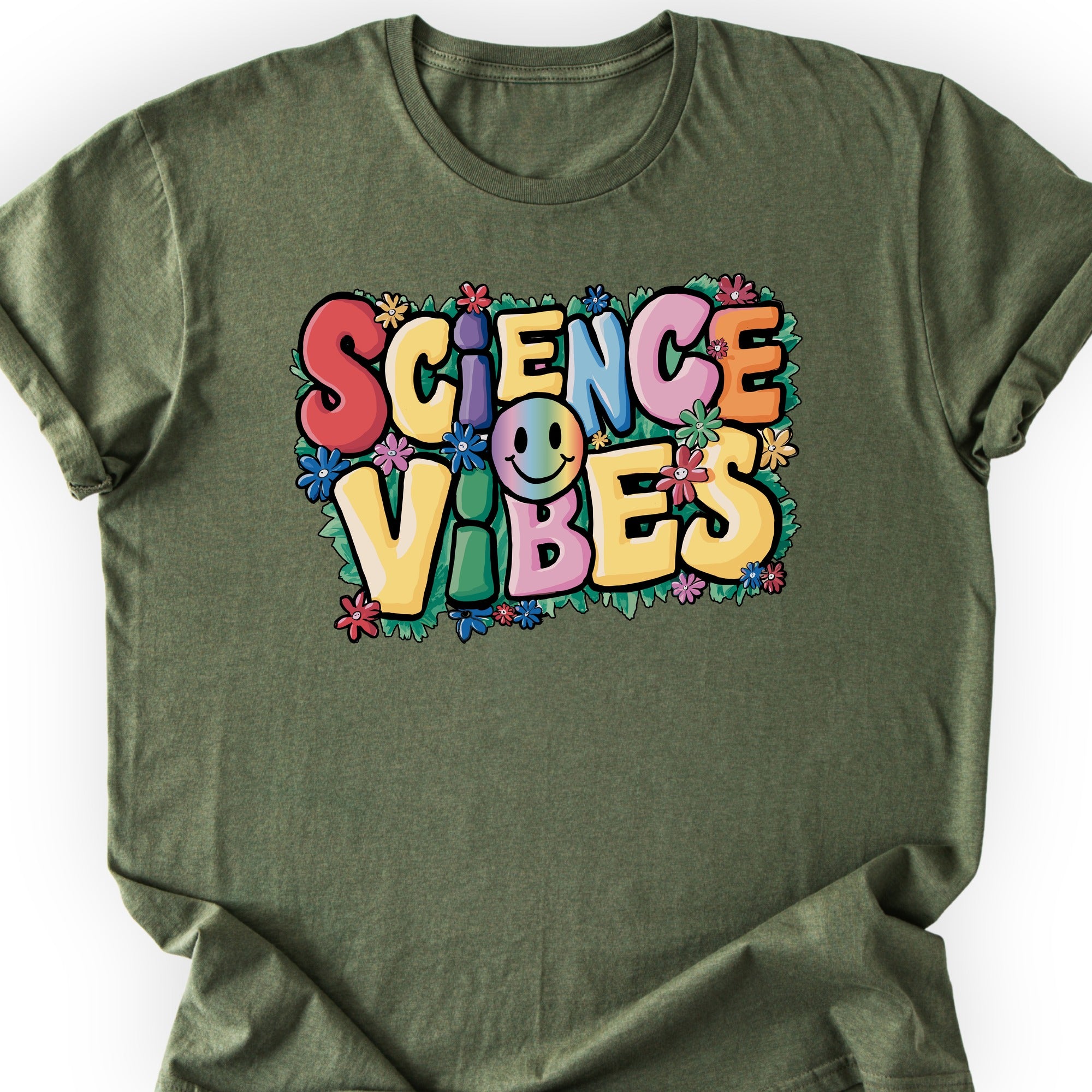 Happy Science Vibes T-shirt Military Green