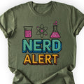 Nerd Alert T-shirt Military Green