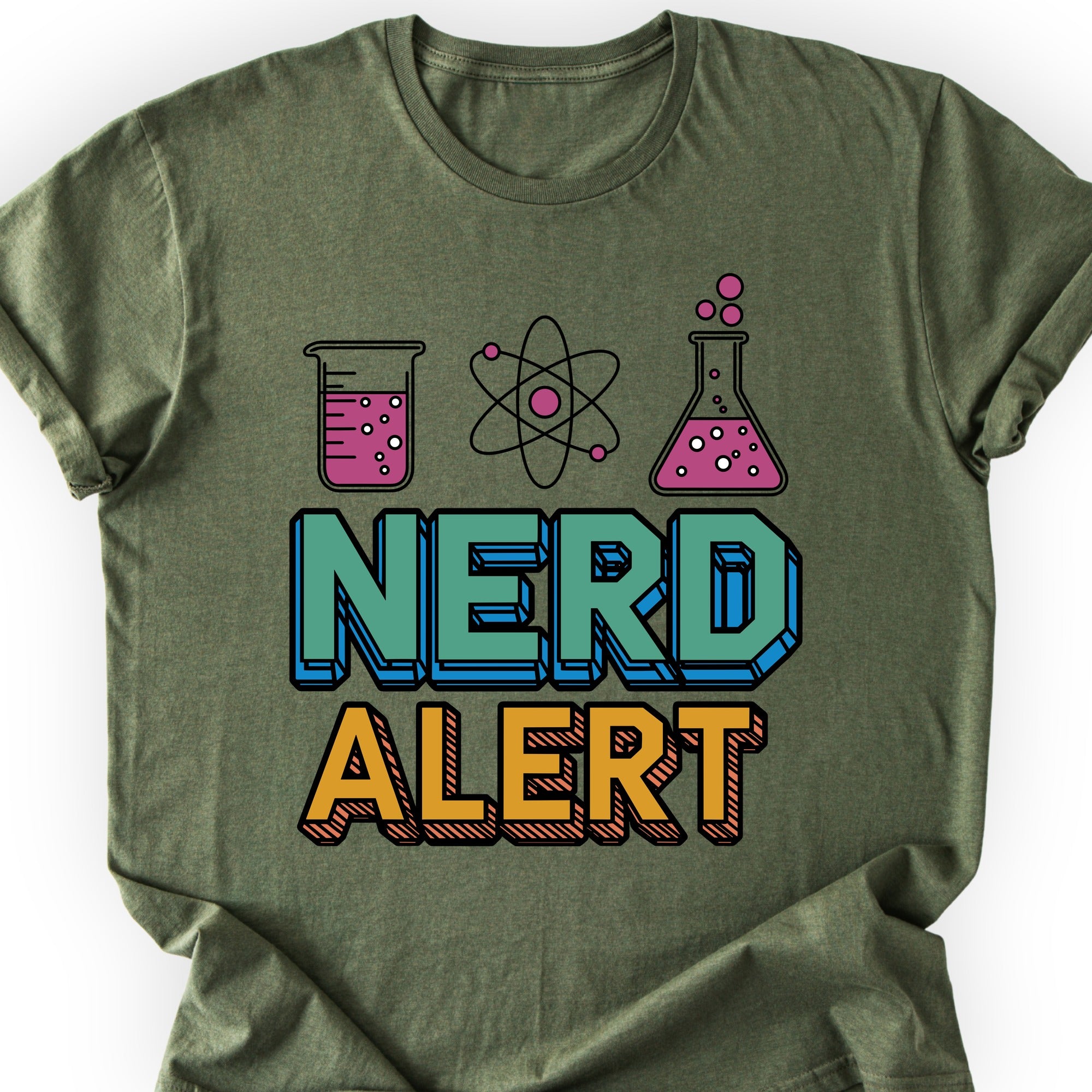 Nerd Alert T-shirt Military Green