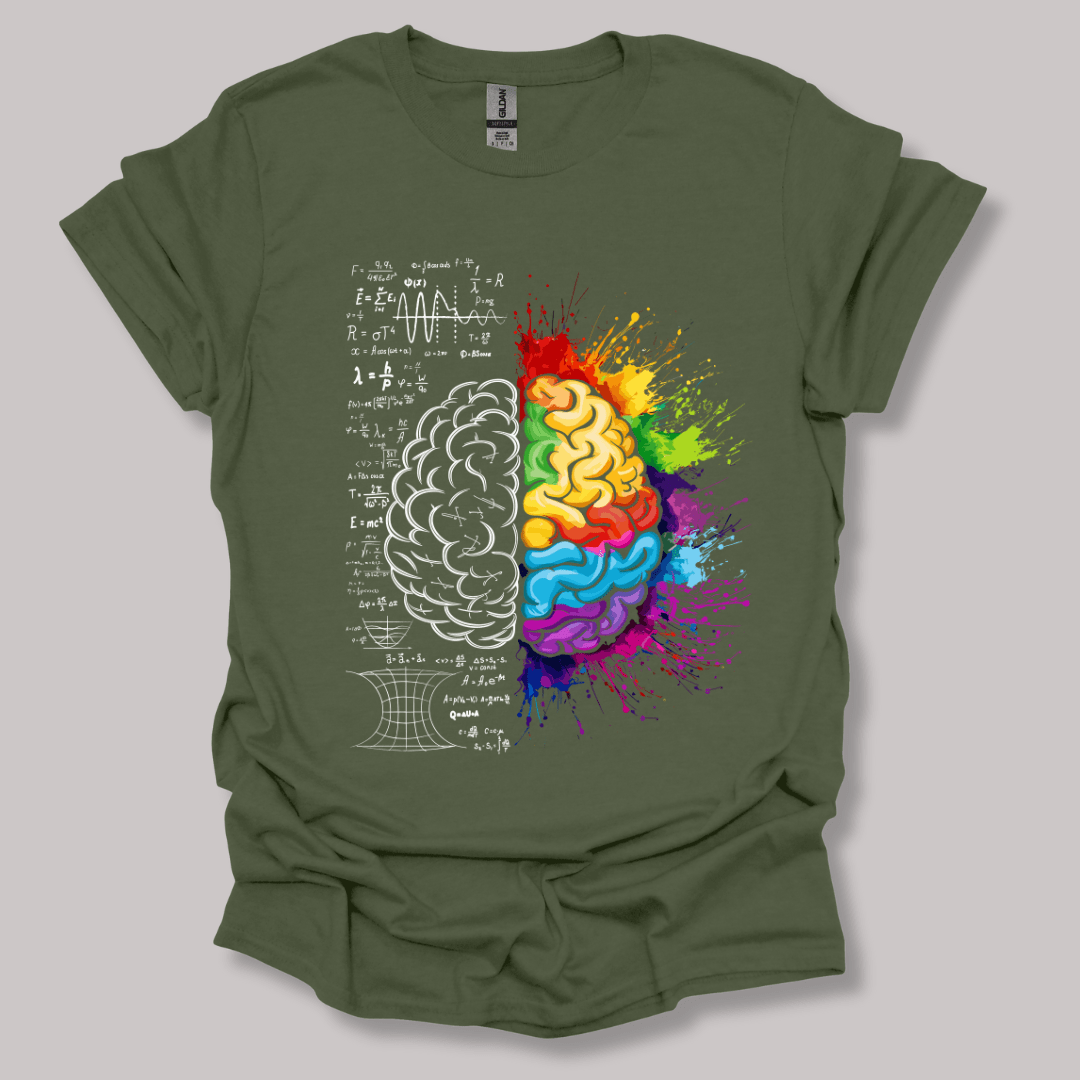 Mind's duality T-shirt Military Green / S