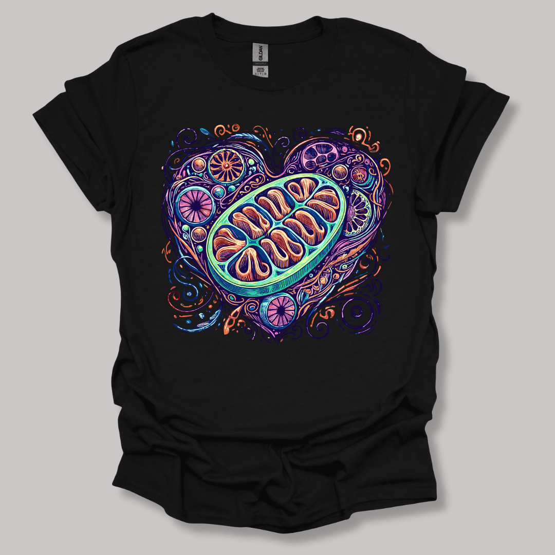 Mitochondria Heart T-shirt Black / S