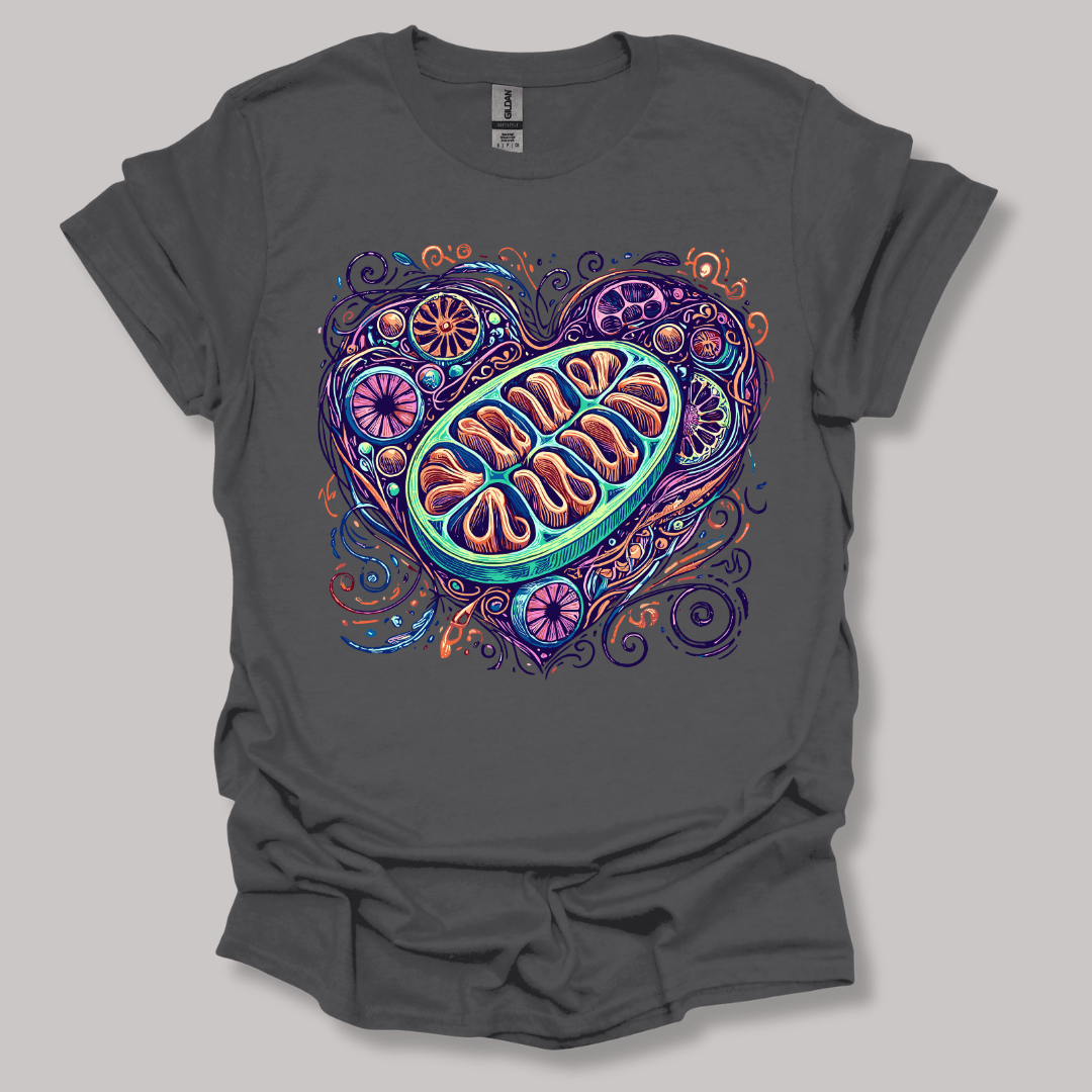 Mitochondria Heart T-shirt Charcoal / S