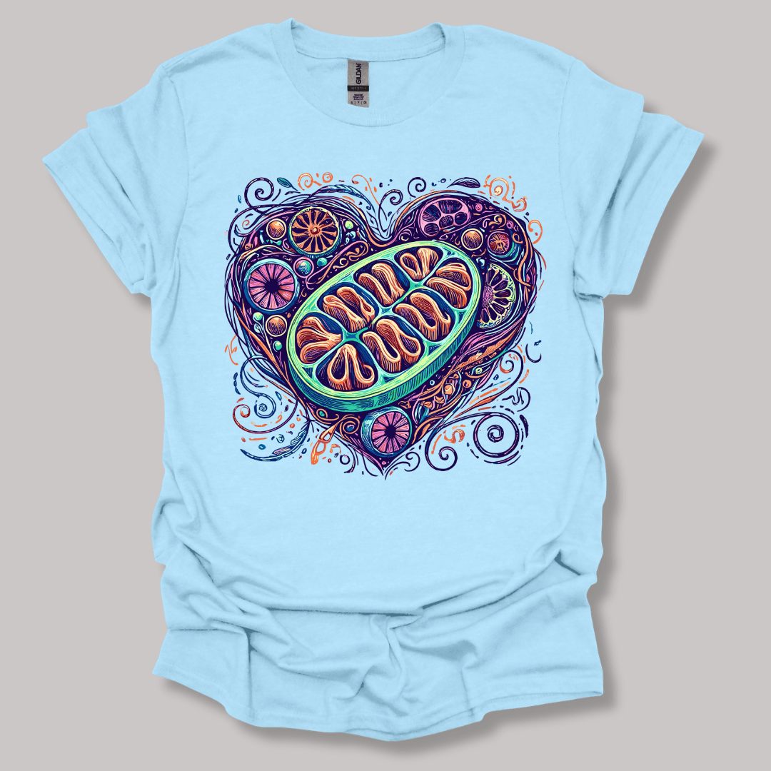 Mitochondria Heart T-shirt Light Blue / S