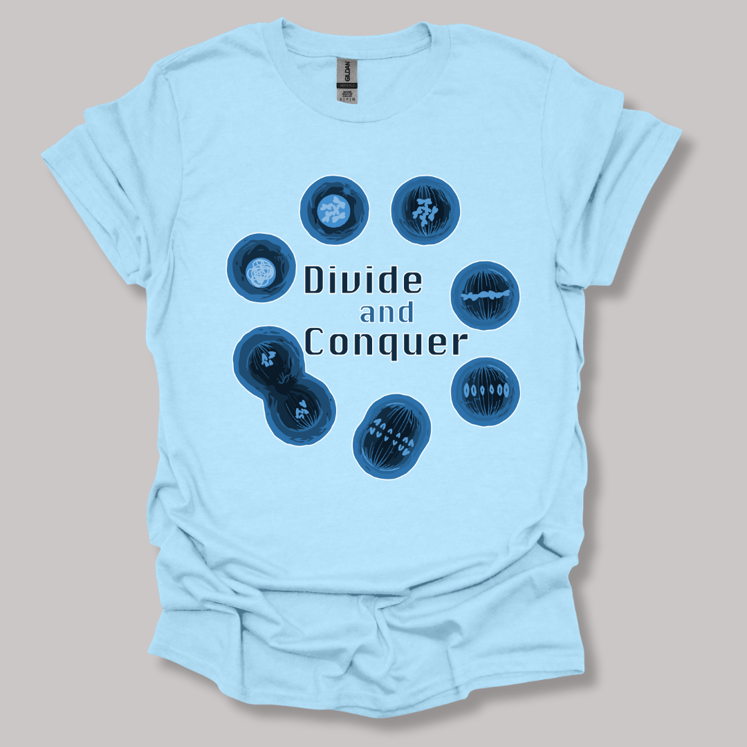 Mitosis Divide and Conquer T-shirt Light Blue / S