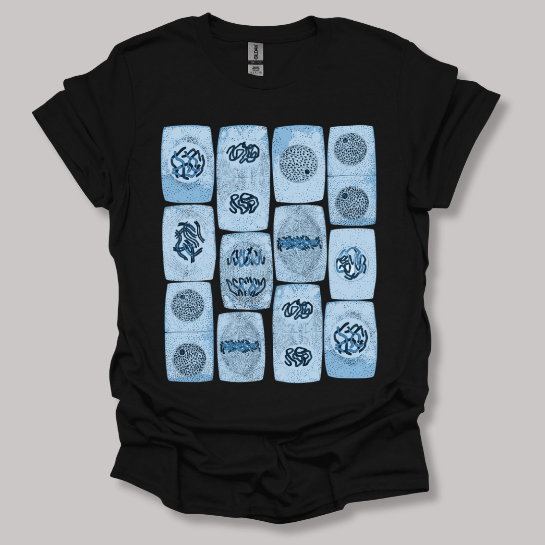 Mitosis pattern T-shirt Black / S