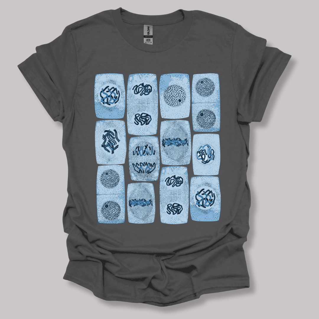 Mitosis pattern T-shirt Charcoal / S