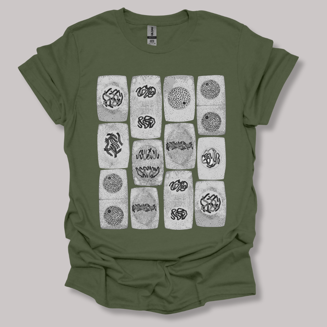 Mitosis pattern T-shirt Military Green / S