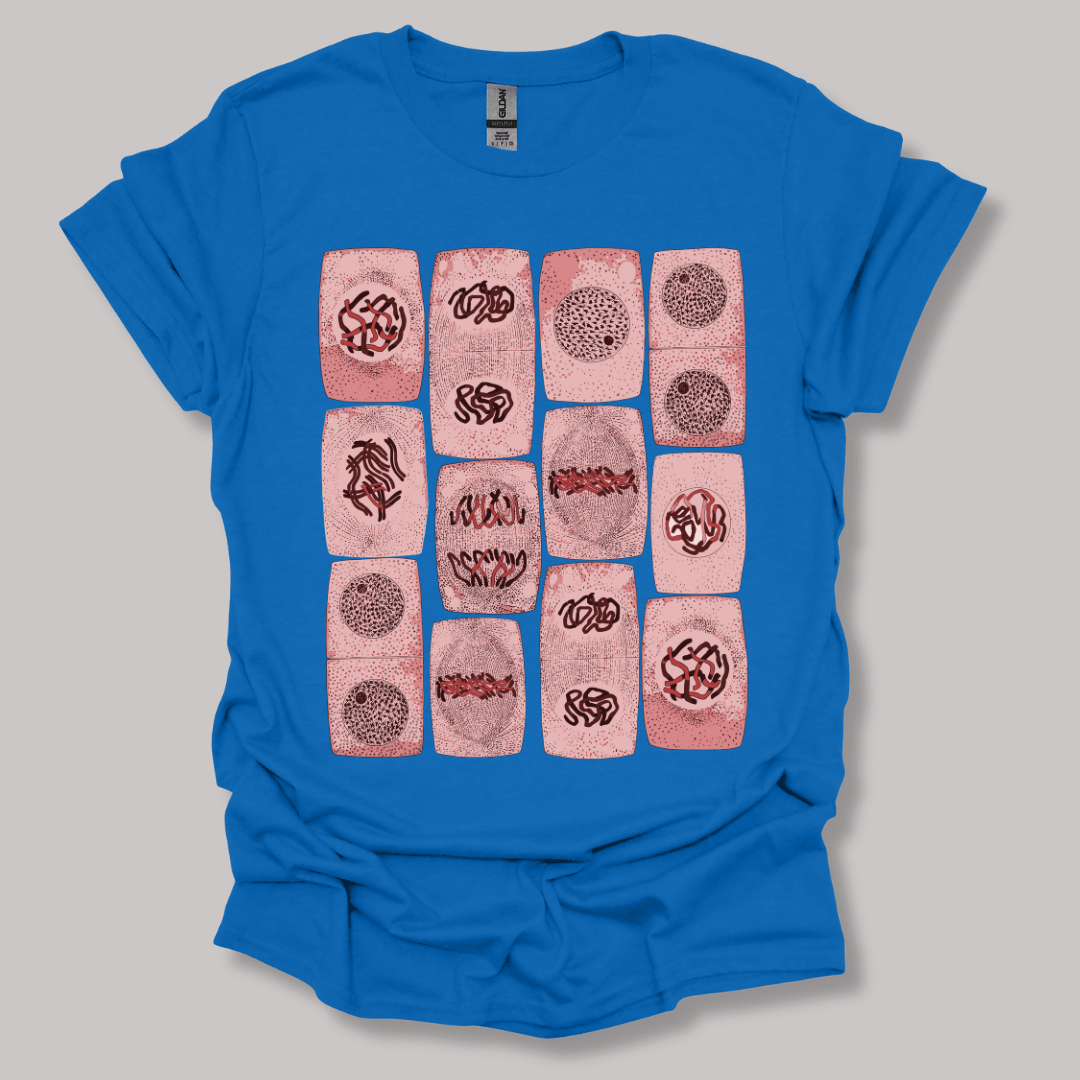 Mitosis pattern T-shirt Royal / S