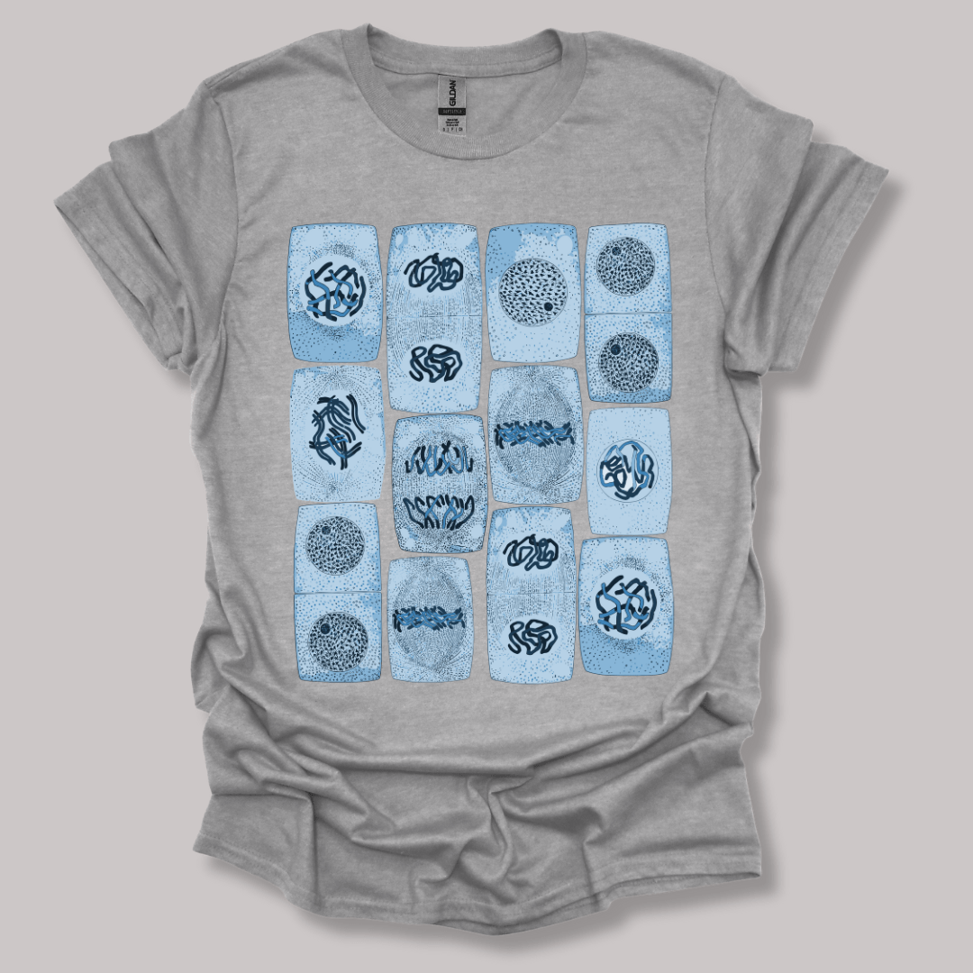 Mitosis pattern T-shirt Sports Grey / S