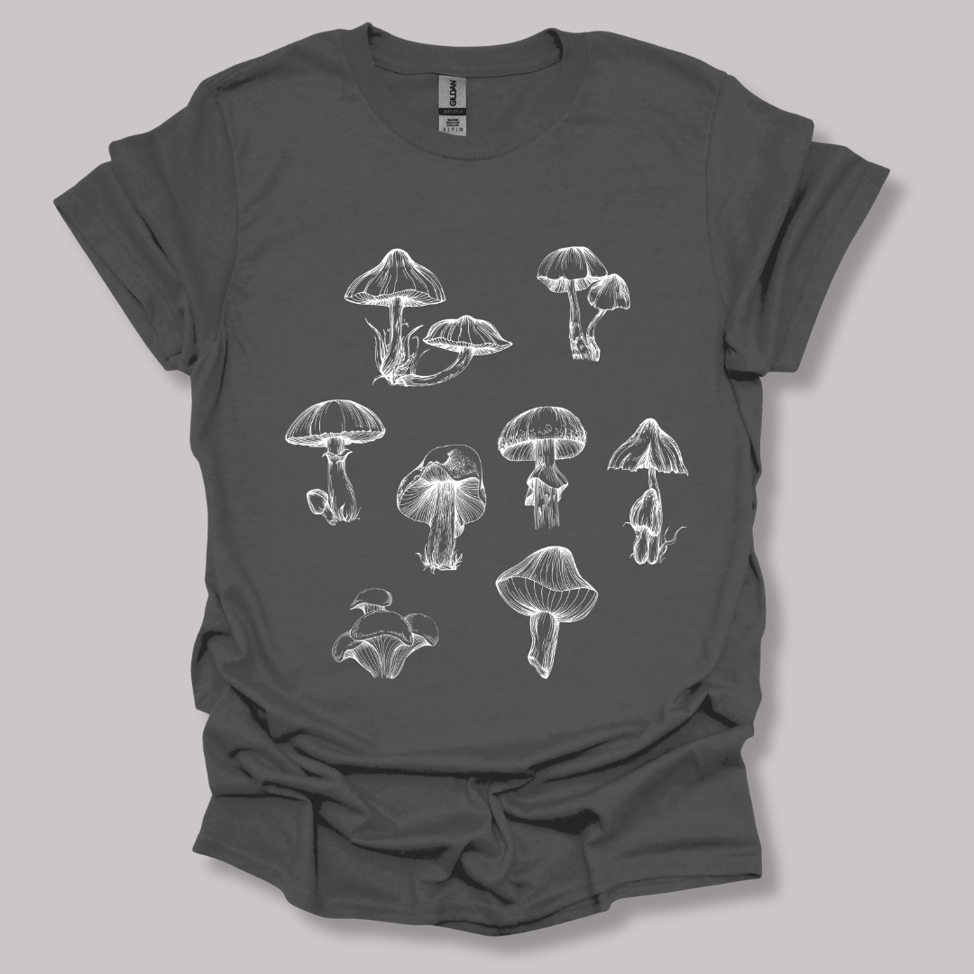 Mushrooms T-shirt Charcoal / S