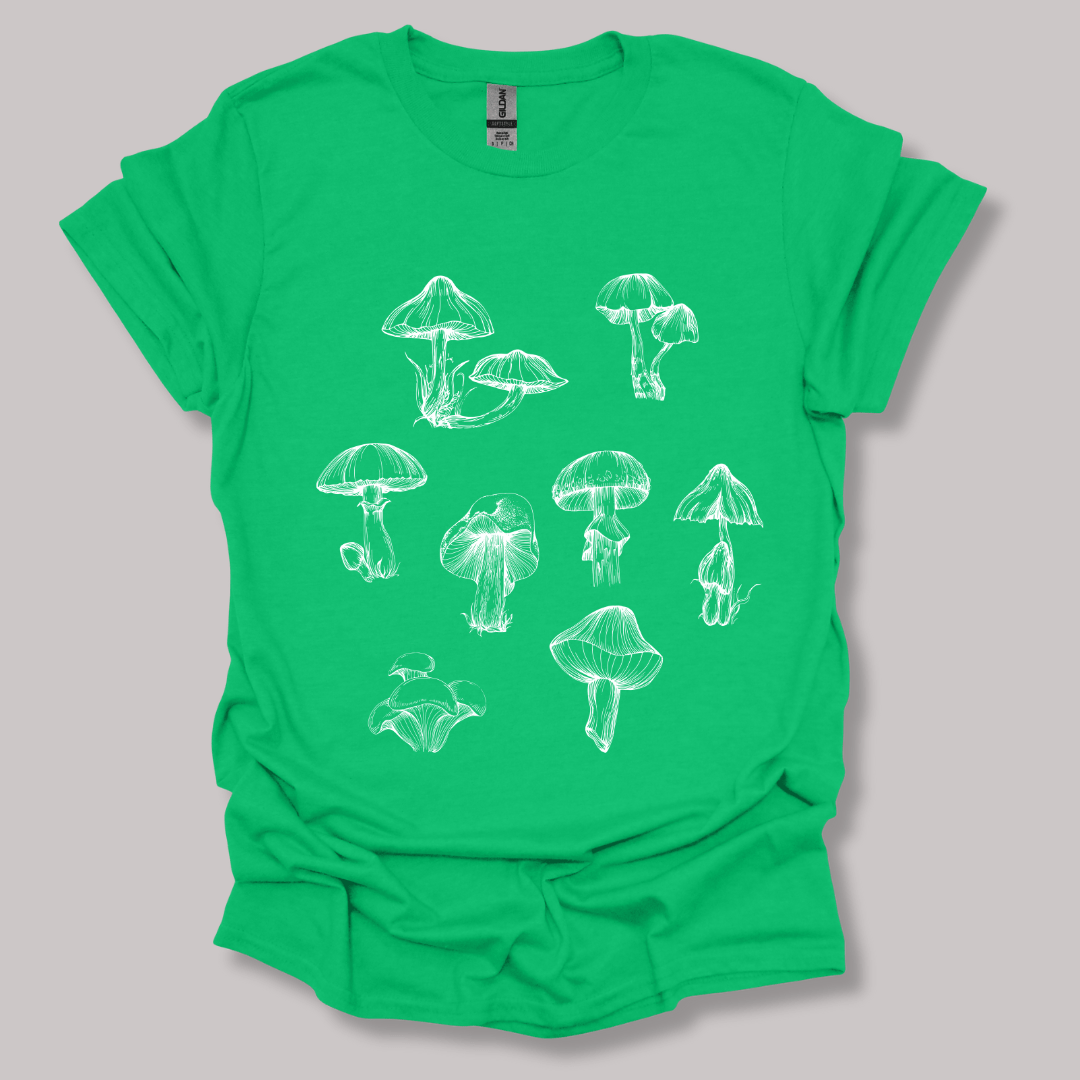 Mushrooms T-shirt Irish Green / S