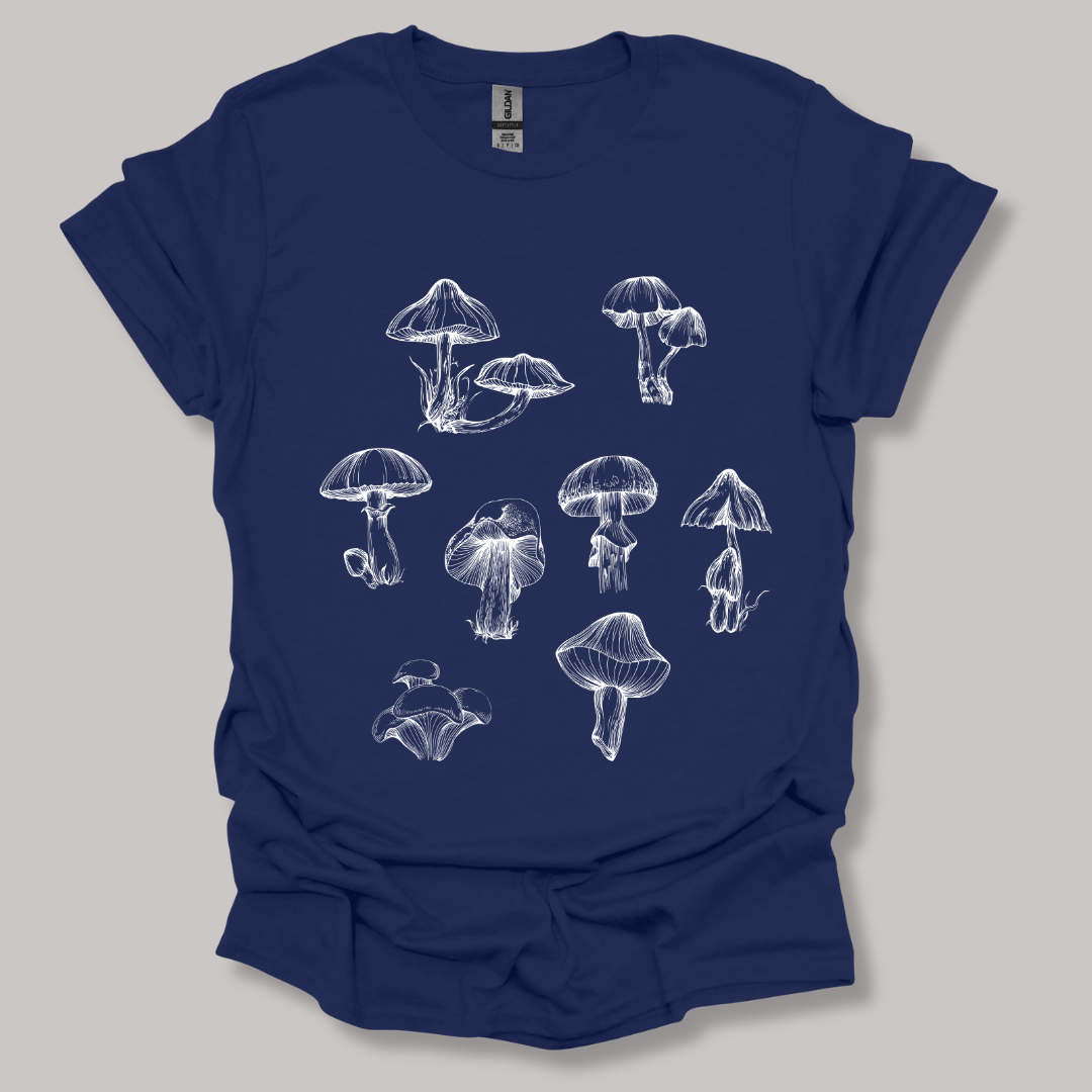 Mushrooms T-shirt Navy / S