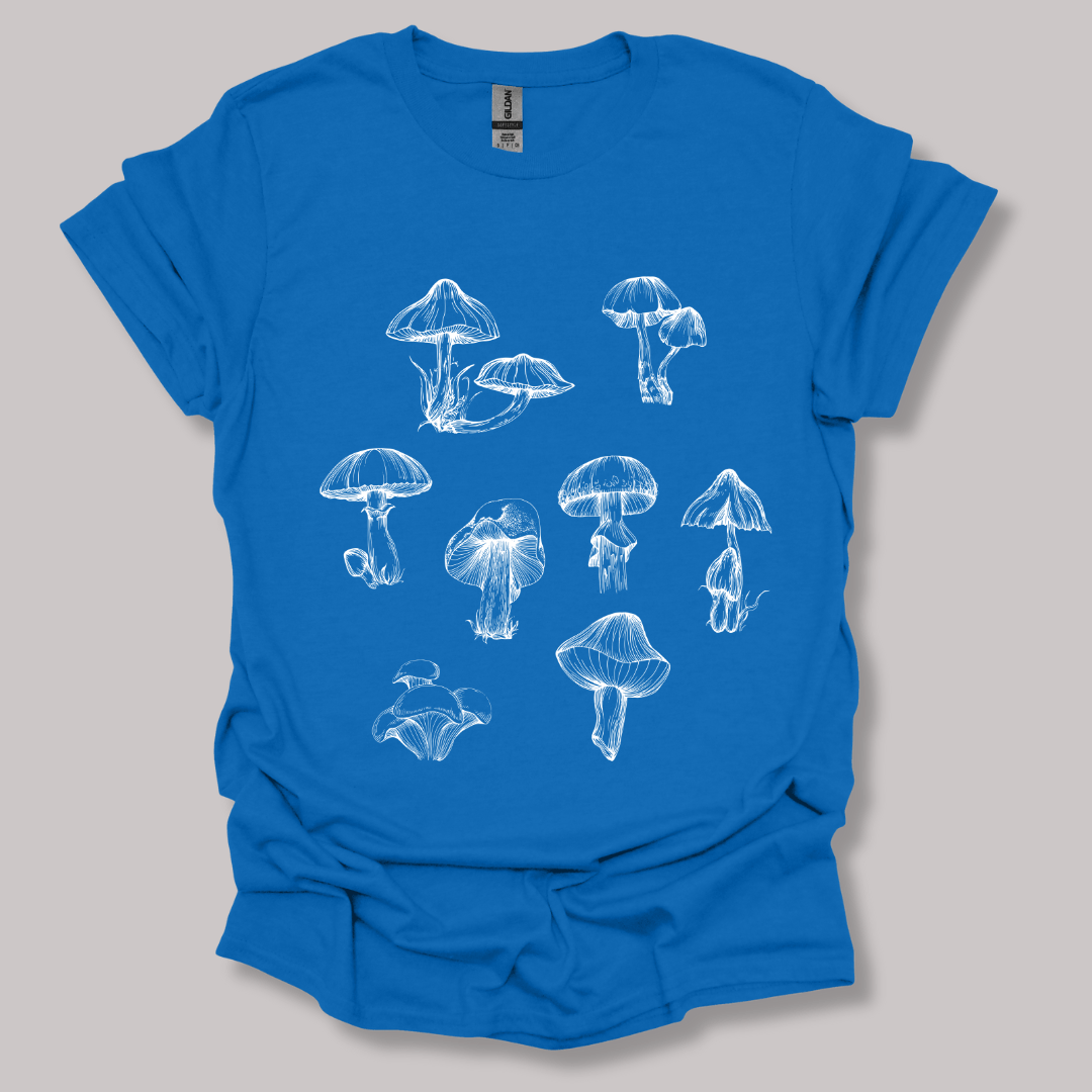 Mushrooms T-shirt Royal / S