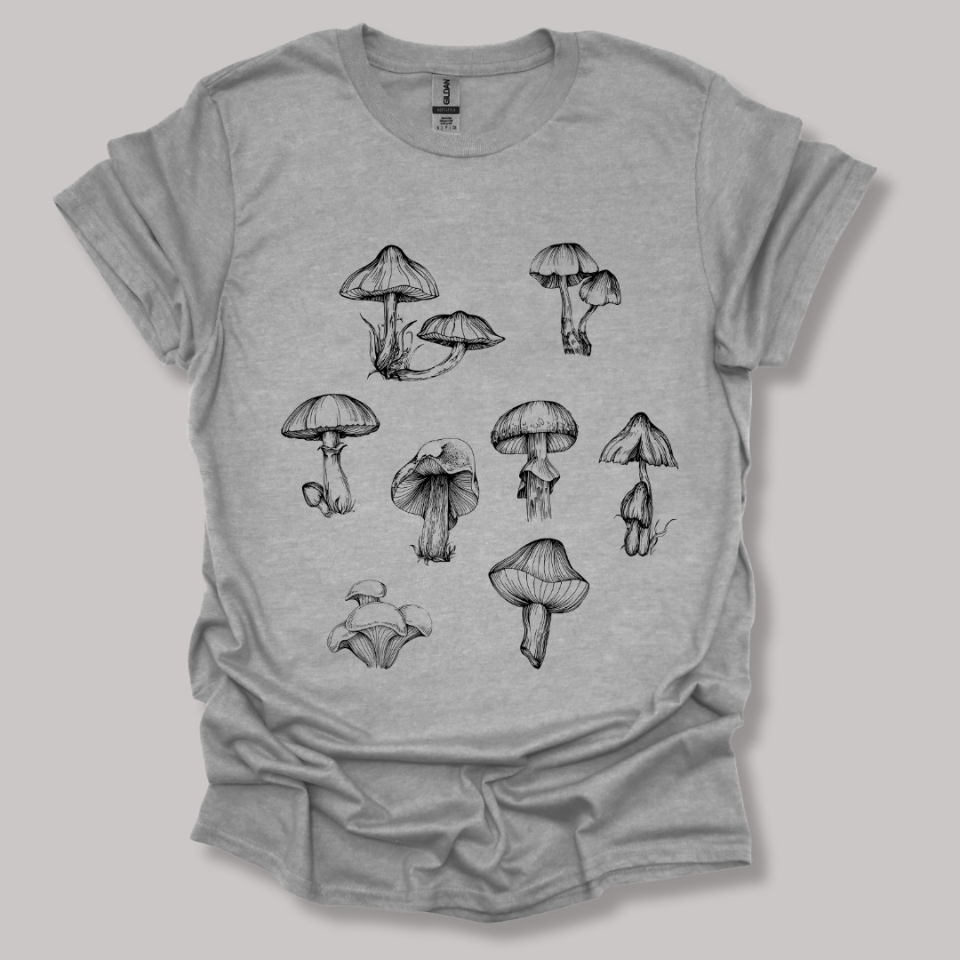 Mushrooms T-shirt Sports Grey / S
