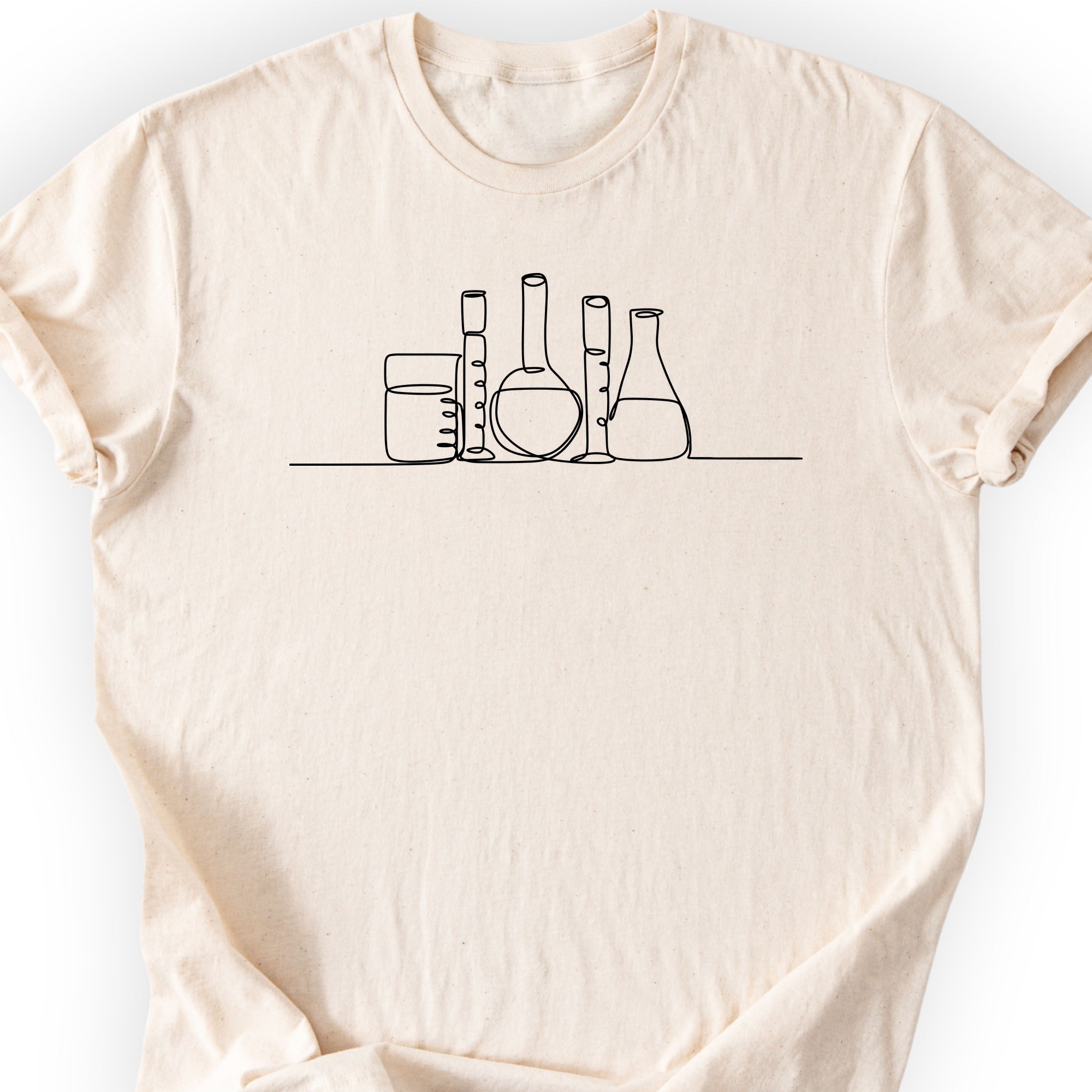 Glassware One Line Art T-shirt Natural