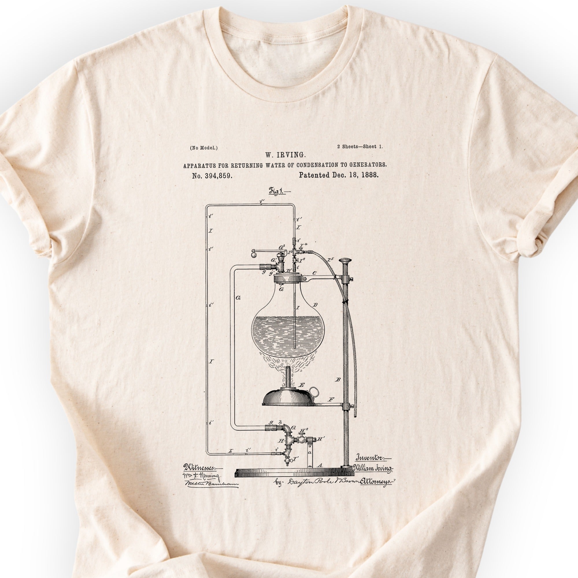 Water Apparatus Patent T-shirt Natural