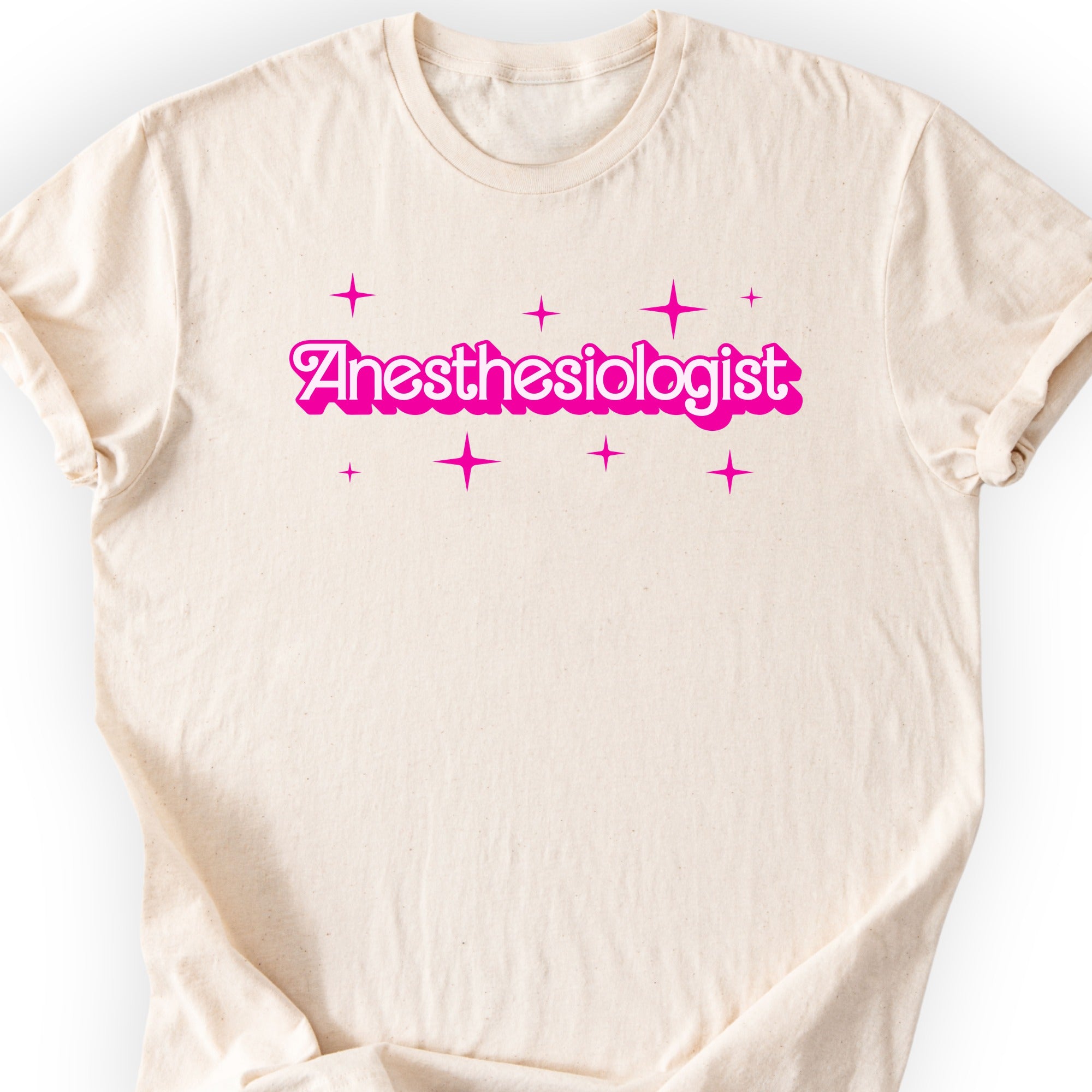 Anesthesiologist Pink Doll T-shirt Natural