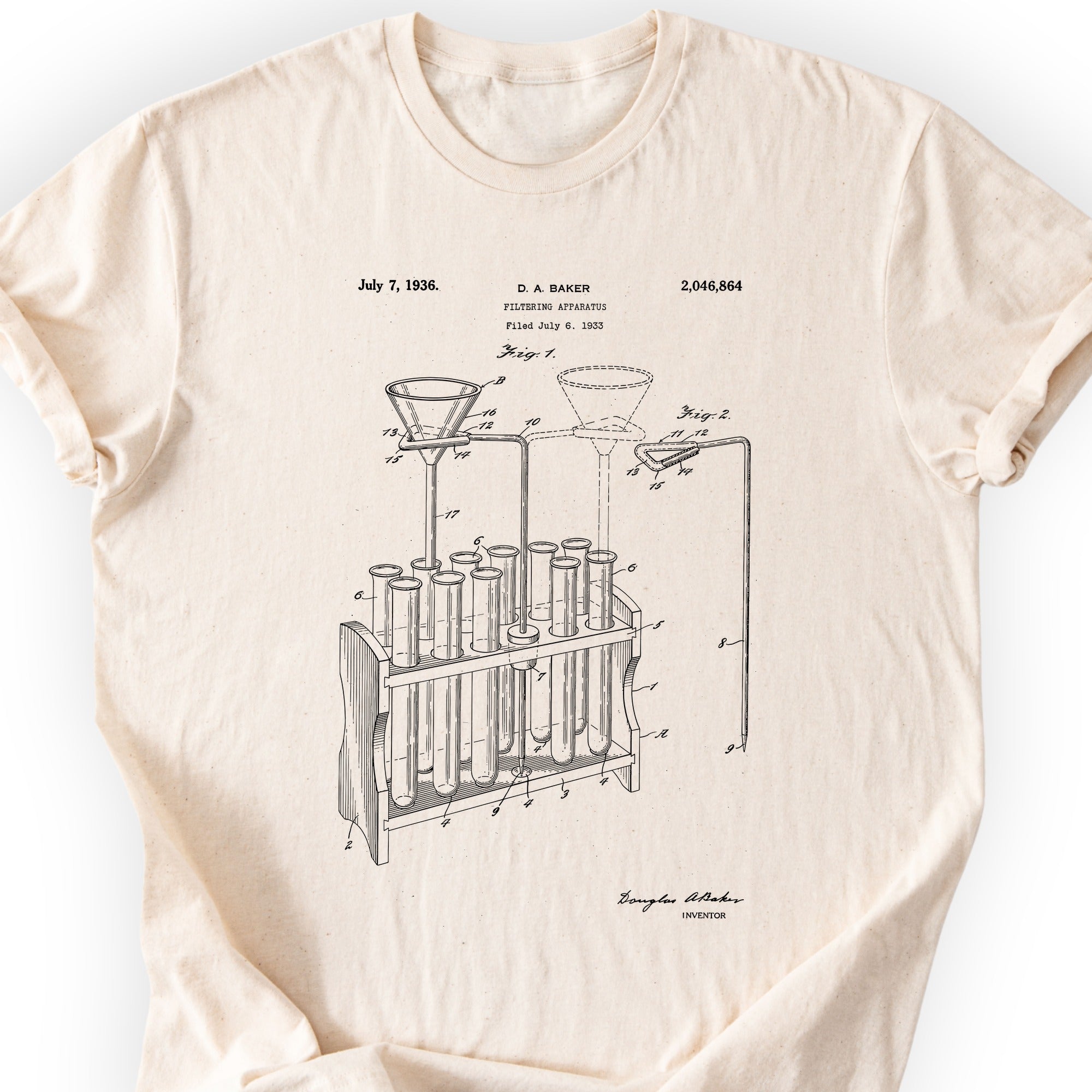 Filtering Apparatus Patent T-shirt Natural