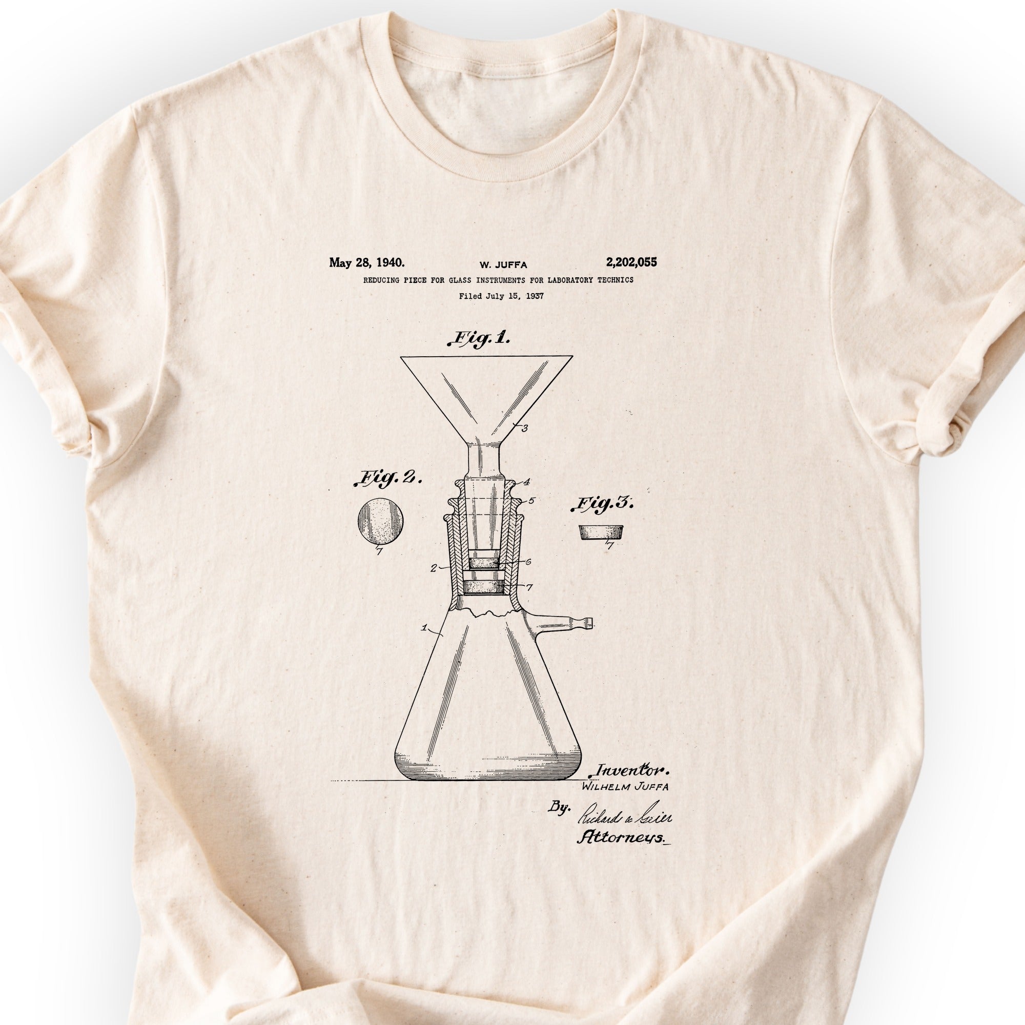 Glass Instrument Patent T-shirt Natural