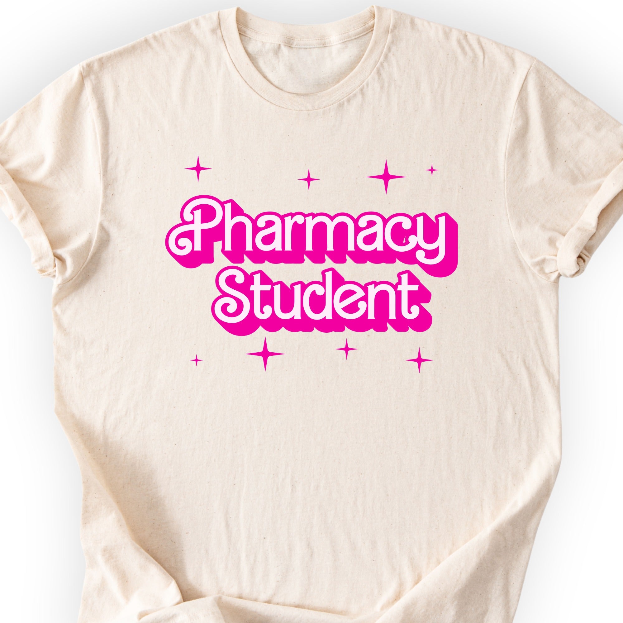 Pharmacy Student Pink Doll T-shirt Natural
