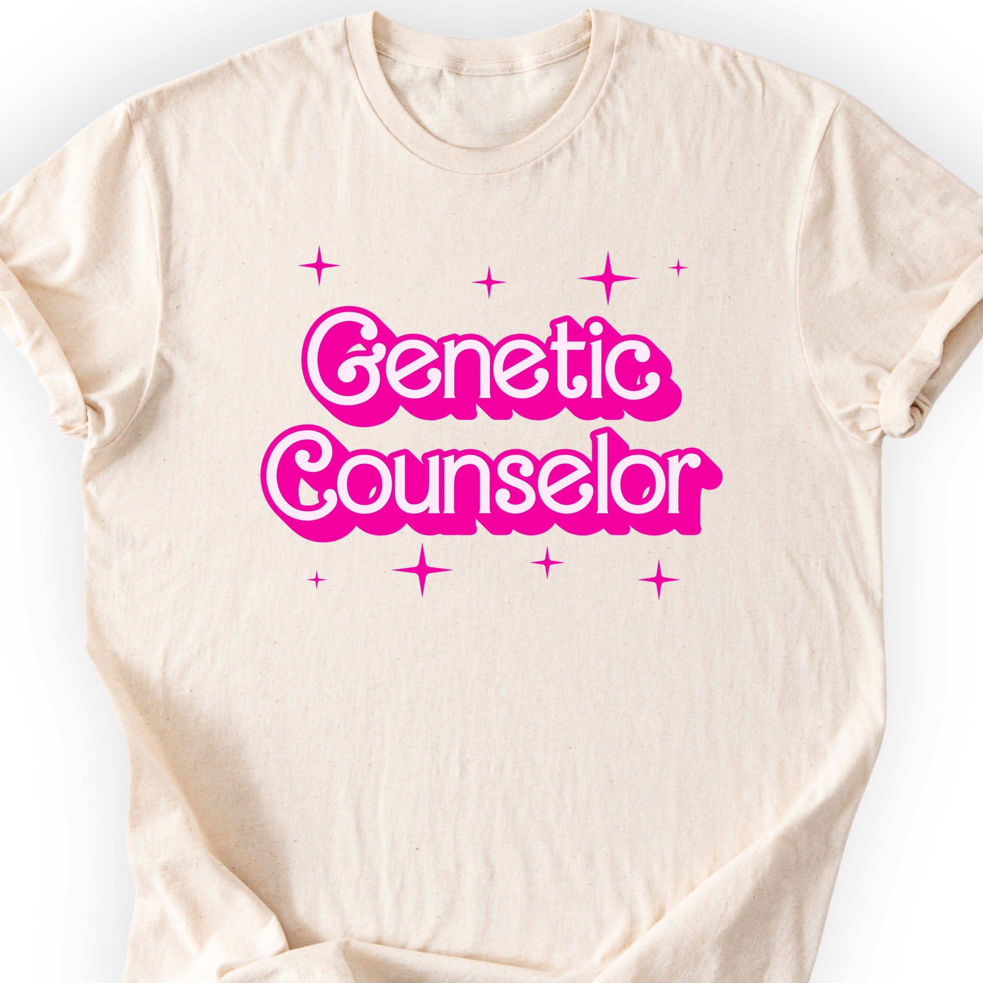 Genetic Counselor Pink Doll T-shirt Natural