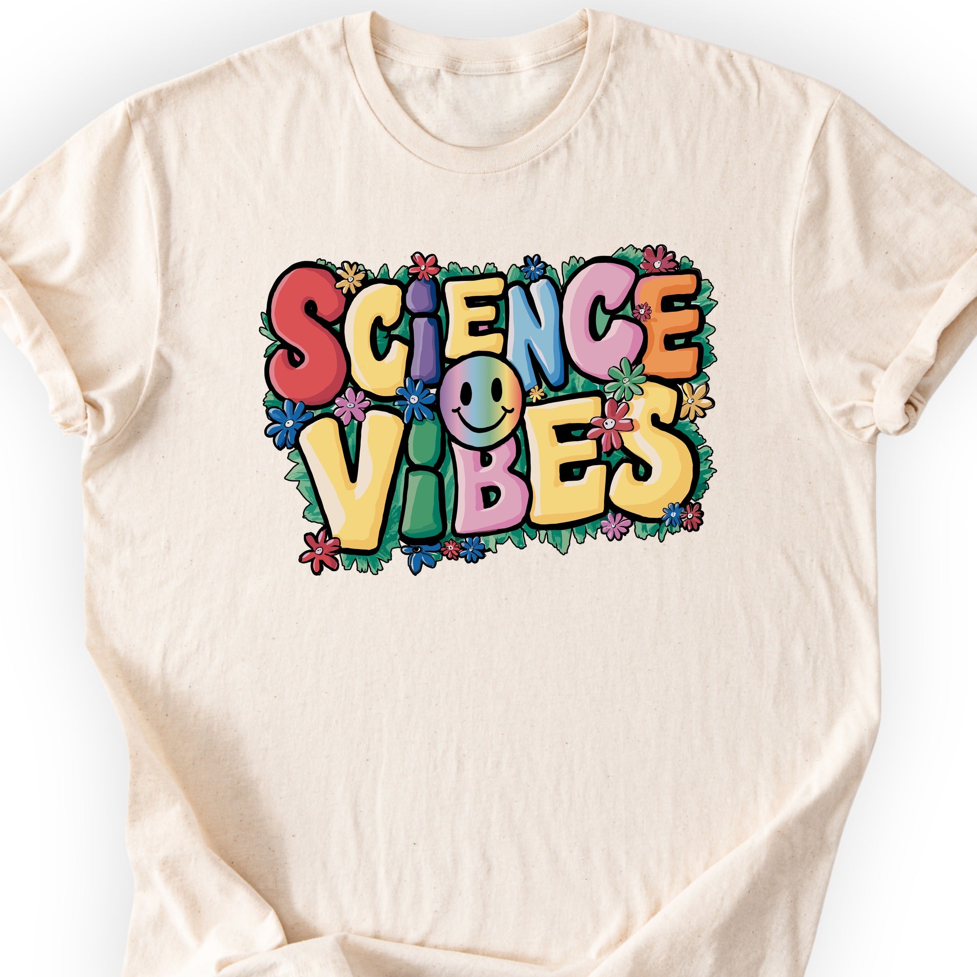 Happy Science Vibes T-shirt Natural